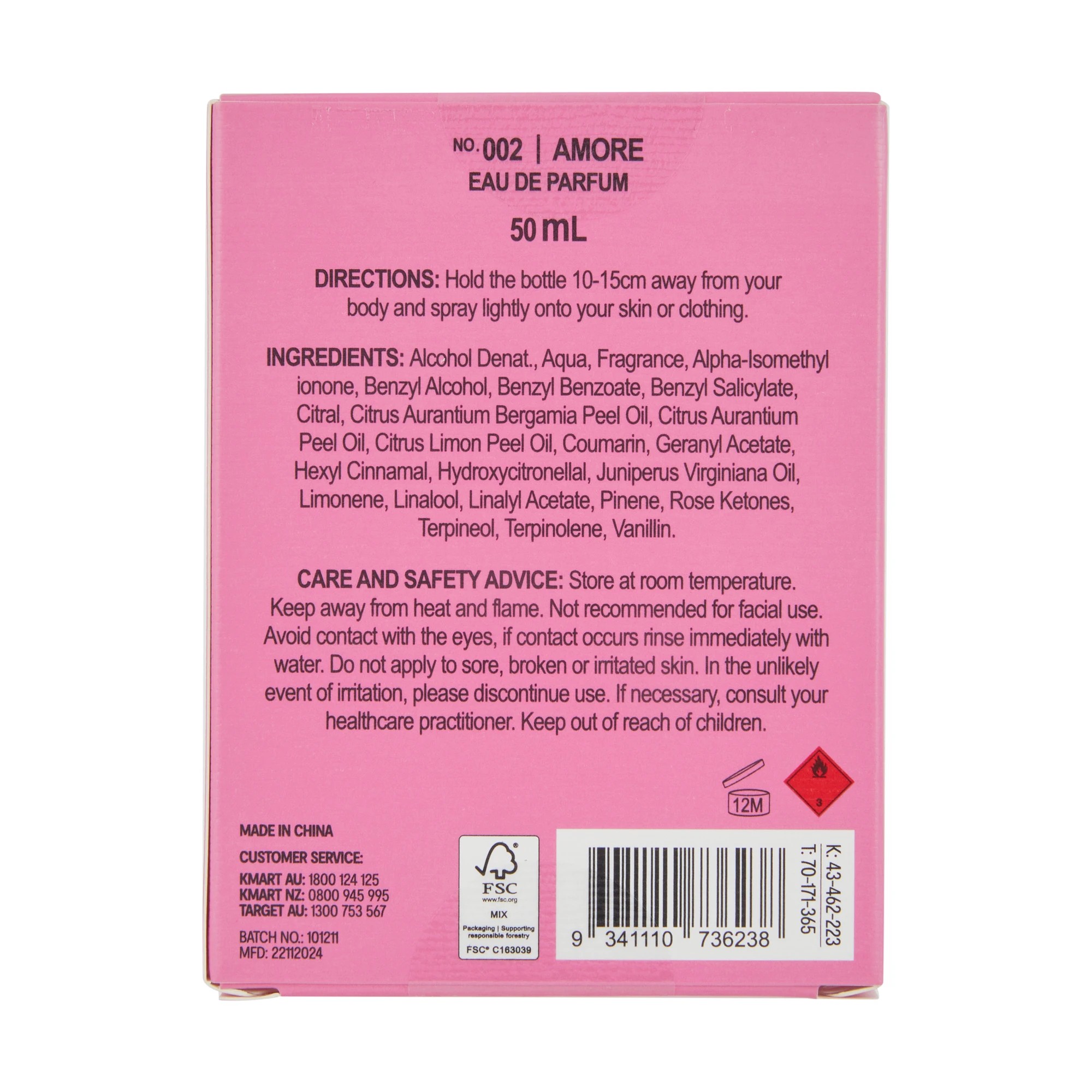 6 OXX Fragrance No. 002 Amore Eau De Parfum - Bergamot, Jasmine and Sandalwood, 6 of 6