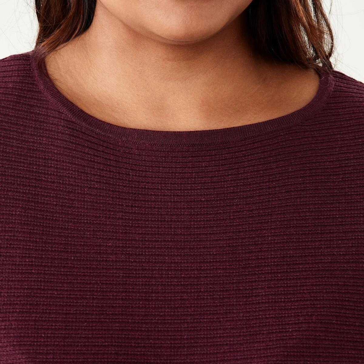 5 Curve Long Sleeve Batwing Jumper Mulberry, 5 of 5