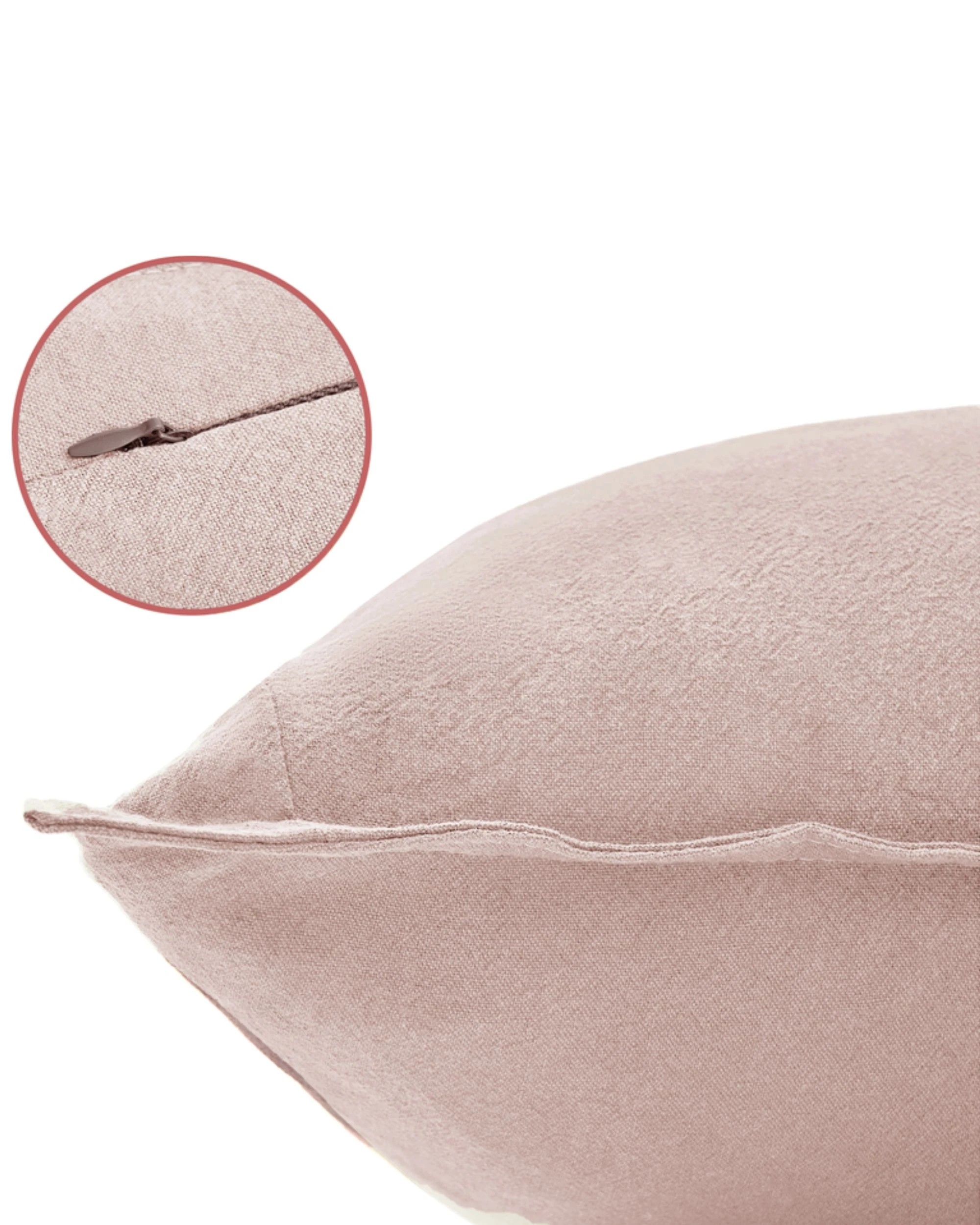 2 Gioia Casa 2-Pack Linen-Cotton Blend European Pillowcases - Pink, 2 of 4
