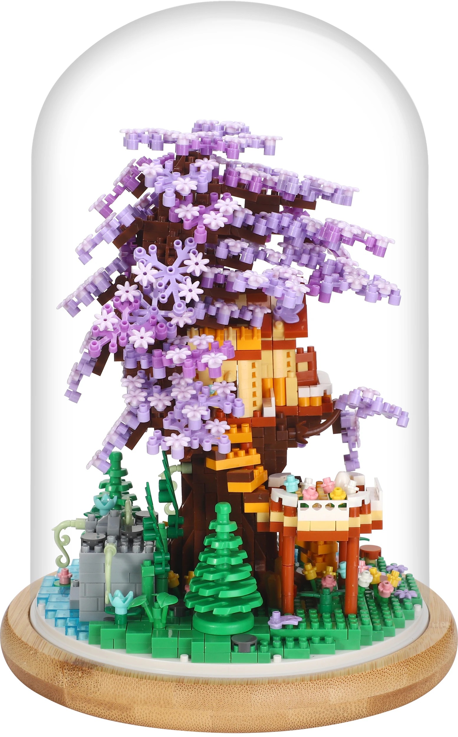 4 1372 Piece Mini Blocks Flower Series: Jacaranda Tree in Dome, 4 of 6