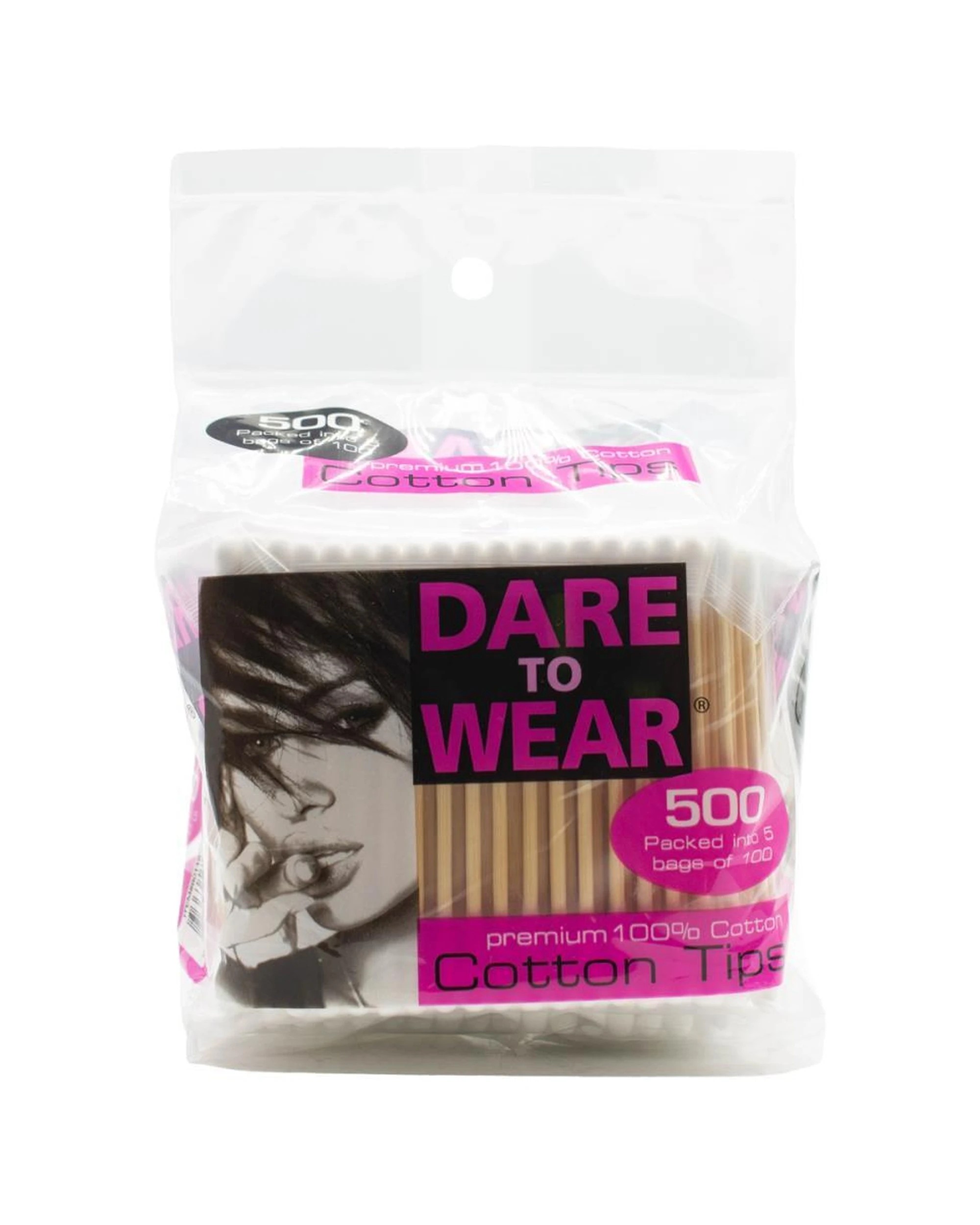 2 Dare To Wear 6x500pc Premium 100% Cotton Tips Wooden Stem - Plain, 2 of 3