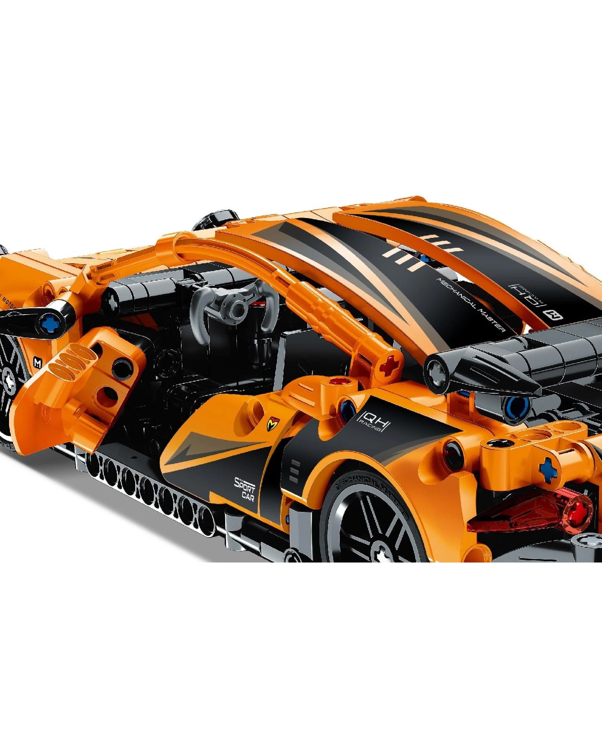 5 iM.Master Mechanical Master Pull Back Super Car Orange 490 Piece Model Kit - 5807, 5 of 5