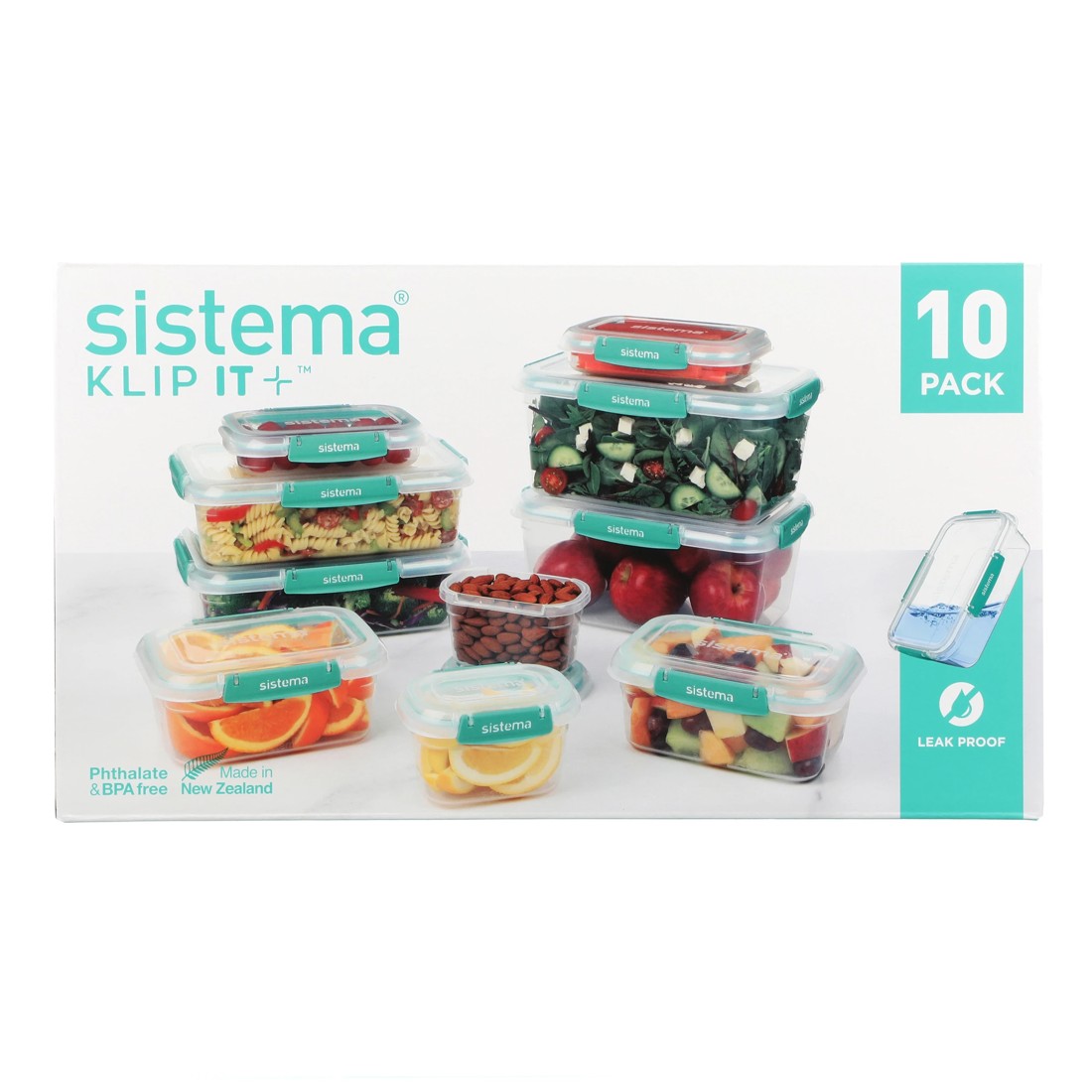 2 10 Pack Sistema Klip It Food Storage Container Set, 2 of 6