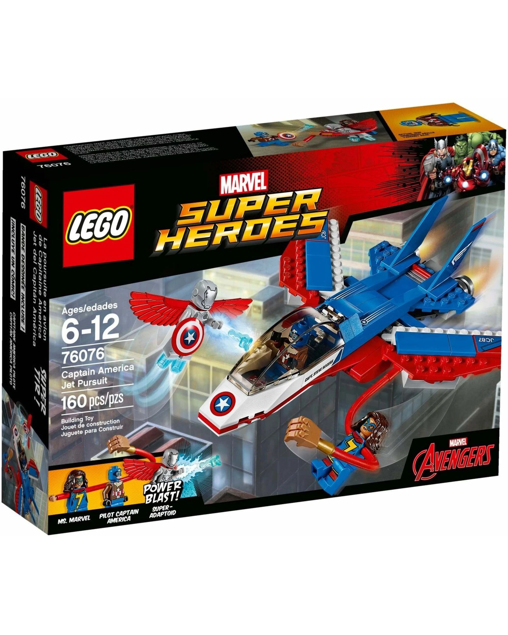 1 LEGO 76076 Marvel Super Heroes Captain America Jet Pursuit, 1 of 5