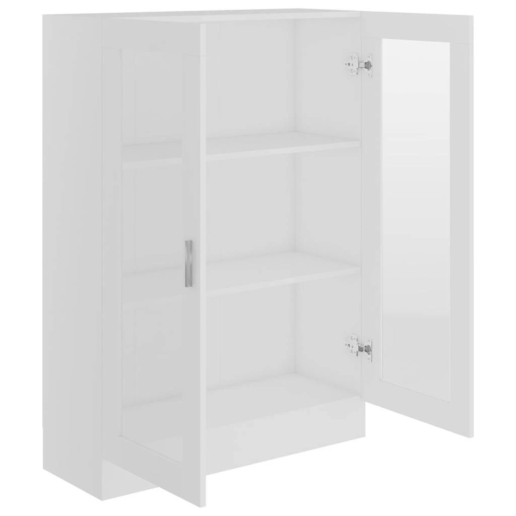 3 Vidaxl Book Cabinet Vitrine Cabinet, Vitrine Cabinets - White, 3 of 9