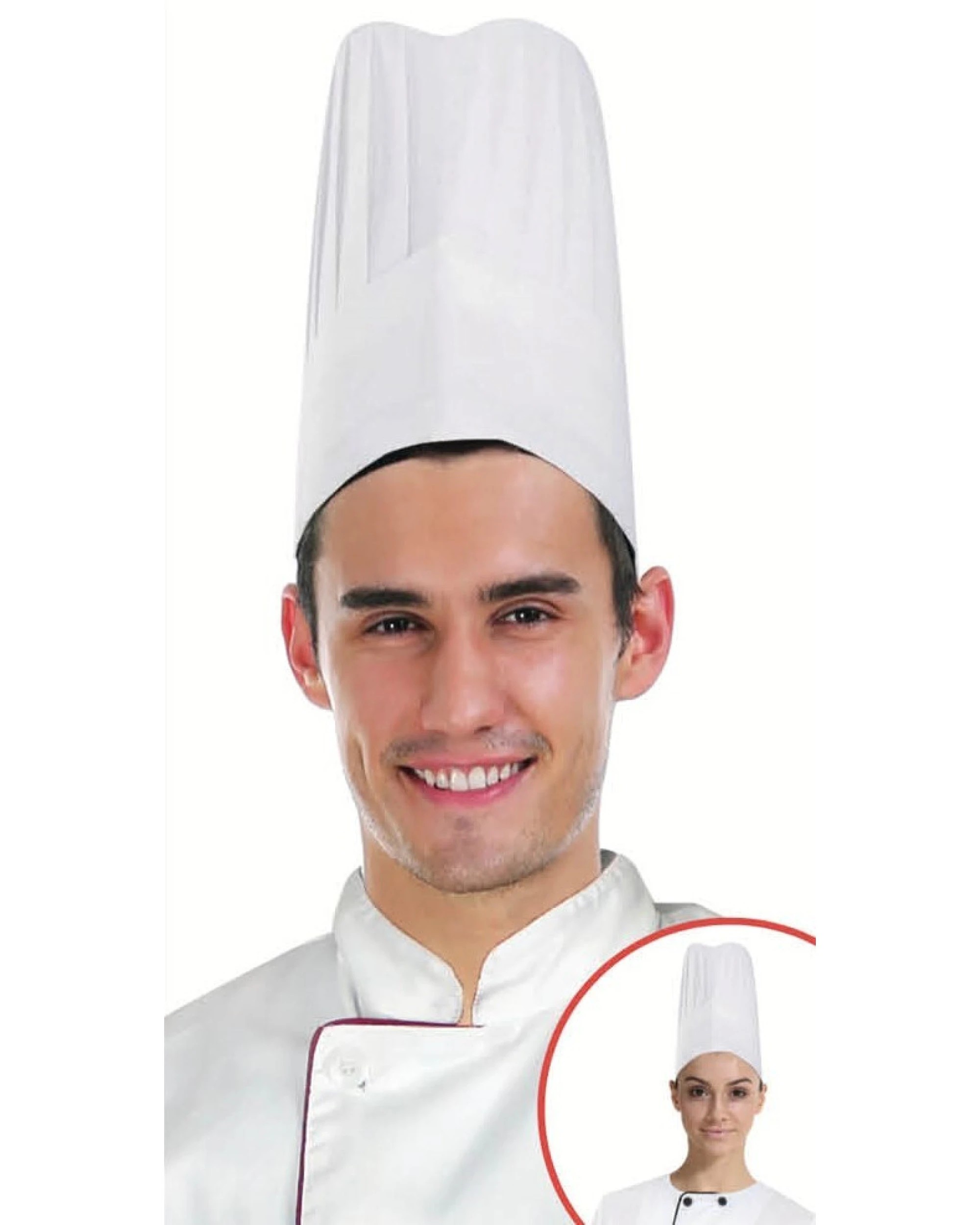 2 BR Costumes Chef Hat - Kitchen Cooking and Baking Cap for Parties, 2 of 2