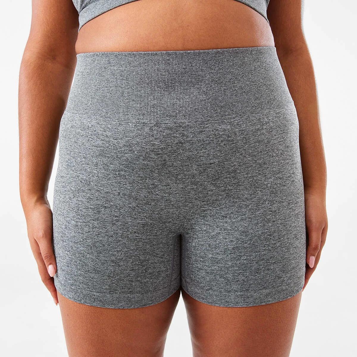 3 Active Womens Youth Tape Shorts SOFT GREY MARLE, 3 of 8