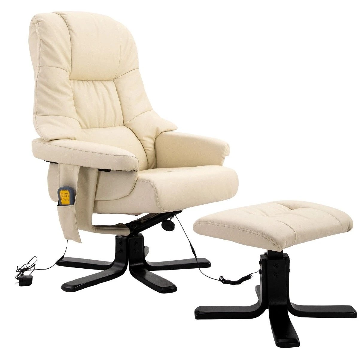 1 LUXDREAM Full Body Massage Recliner Chair 8 Point Heated Beige, 1 of 7