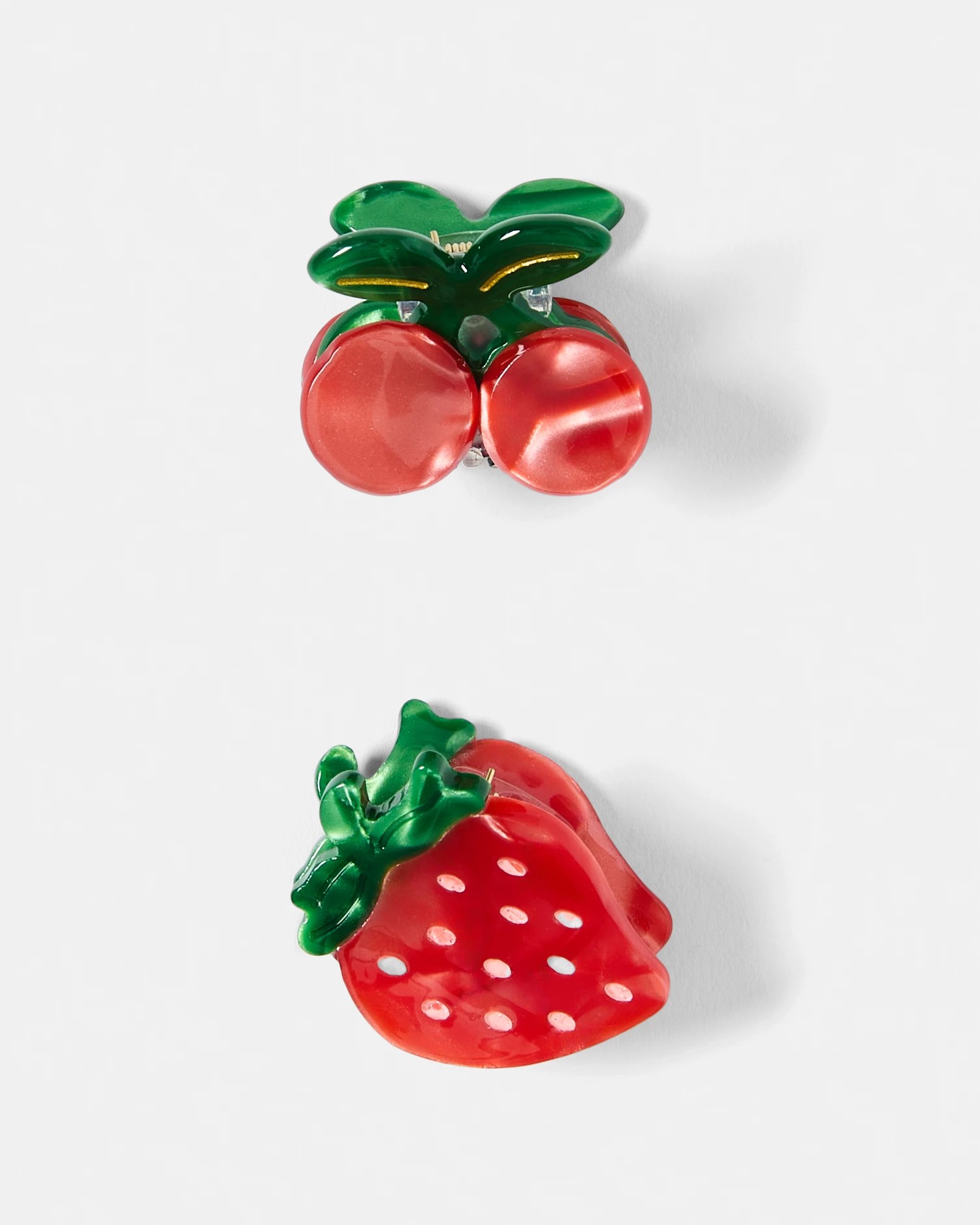 2 2 Pack Red Fruit Claw Hair Clips Gift Set, 2 of 3