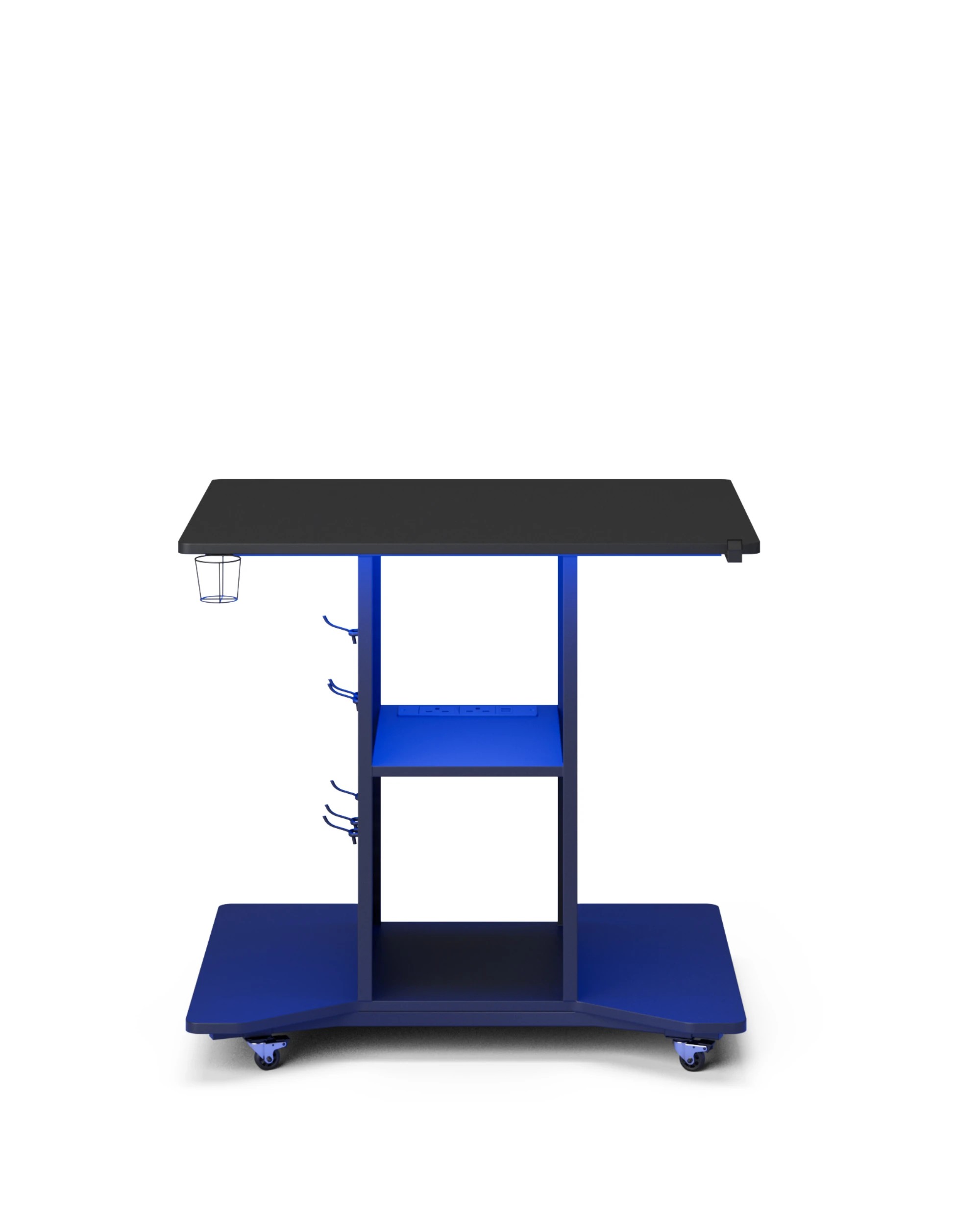 6 Movable Gaming Desk with LED Lights & Power Outlet, 6 of 8