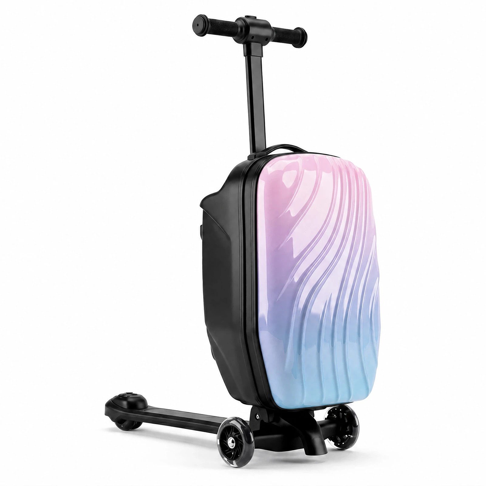 2 Advwin 4-in-1 Kids Scooter Suitcase Ride-On Luggage Carry-On Hardshell Travel Suitcase, 2 of 9