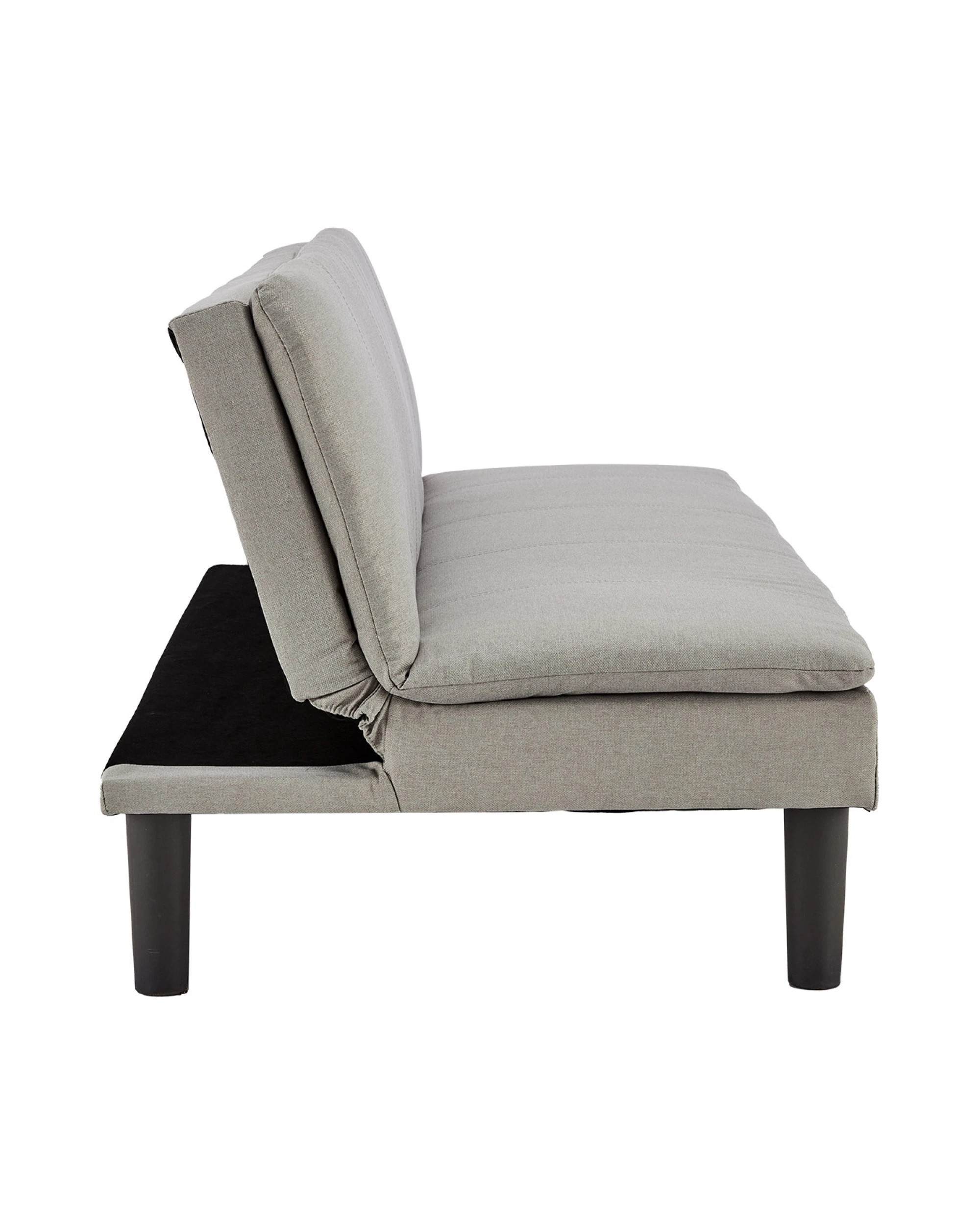 6 Sarantino 3 Seater Modular Faux Linen Fabric Sofa Bed Couch - Grey, 6 of 8