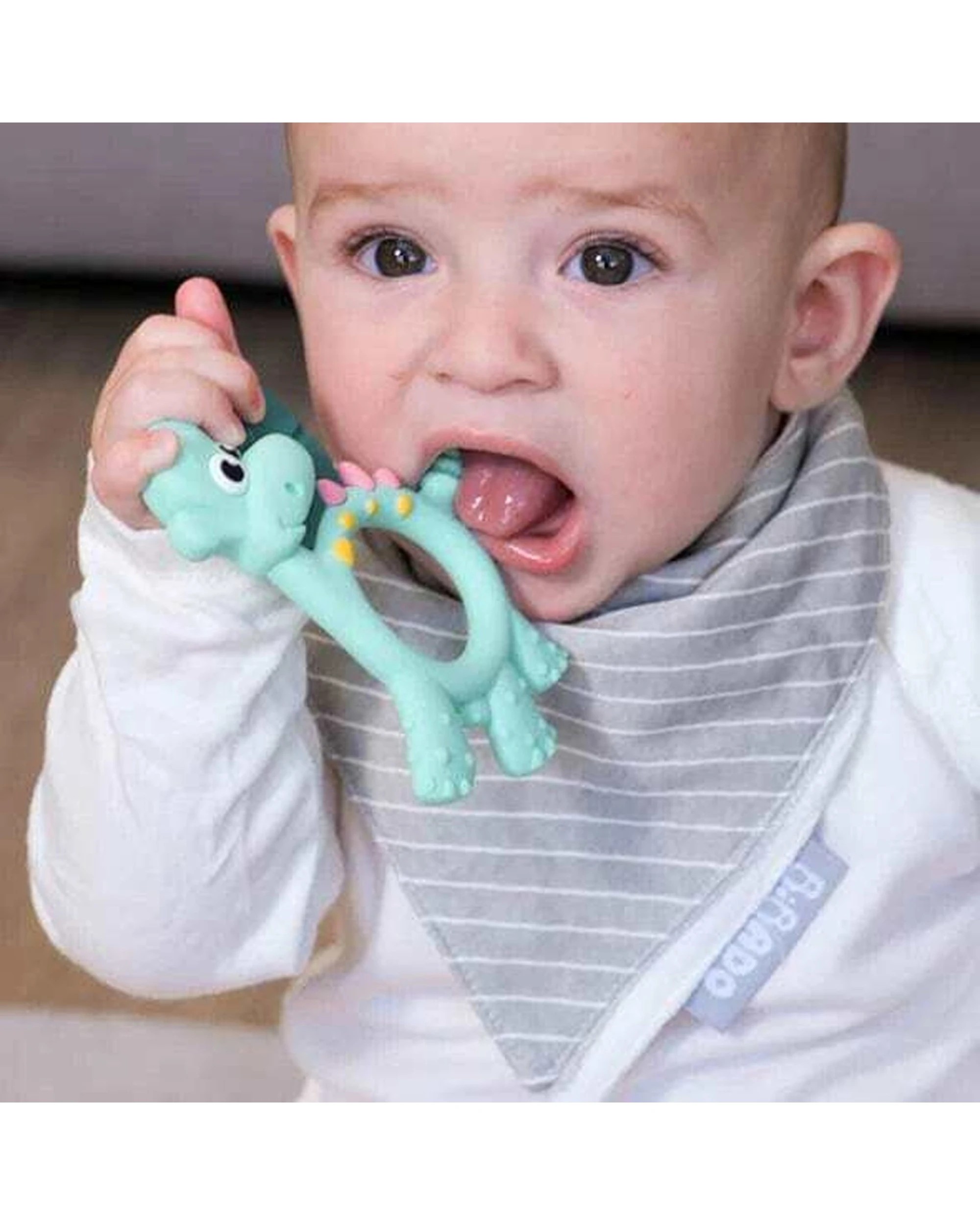 2 Bibado Teething Toy Dotty The Dinosaur Multi-Sensory Baby Teether - Green, 2 of 2