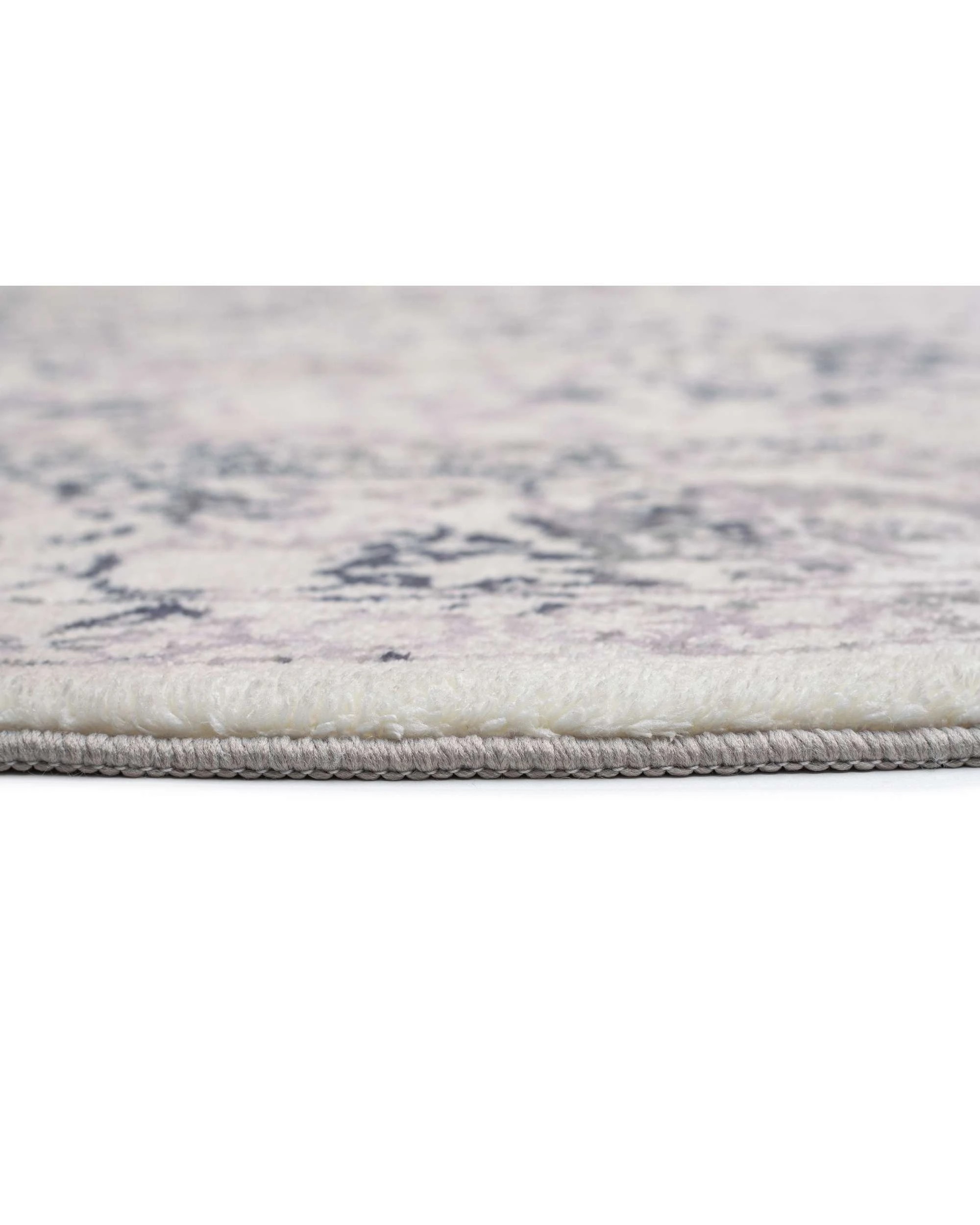 5 Loopsie Yeni Floral Washable Round Rug-160cm x 160cm - Grey, 5 of 5