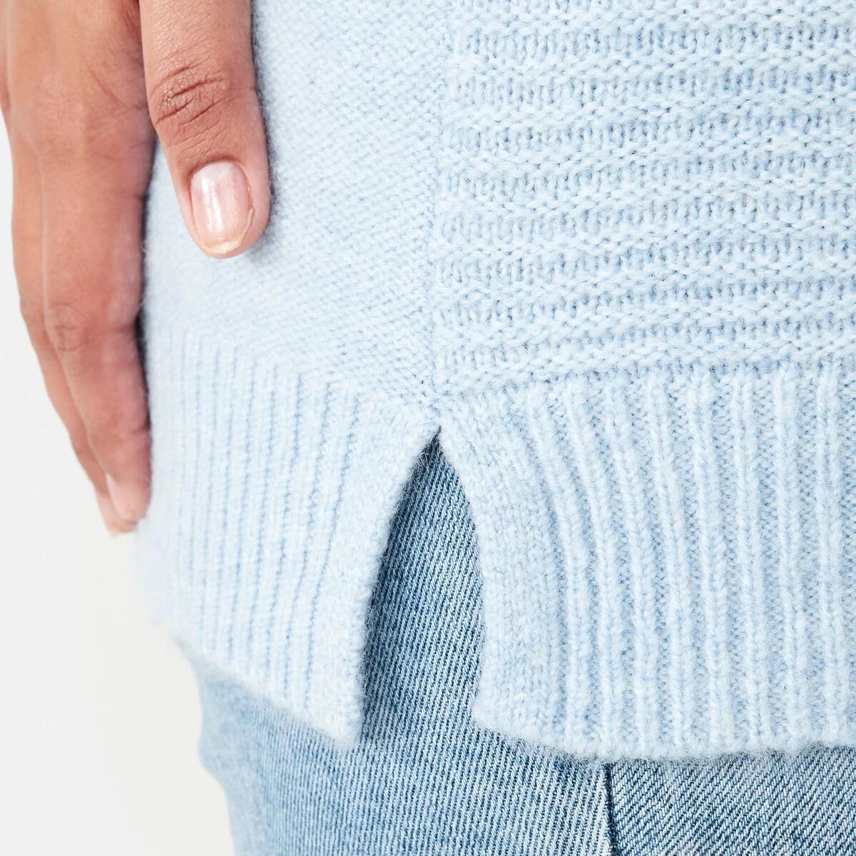 6 Curve Cable V-Neck Jumper Skyway Mrl, 6 of 6