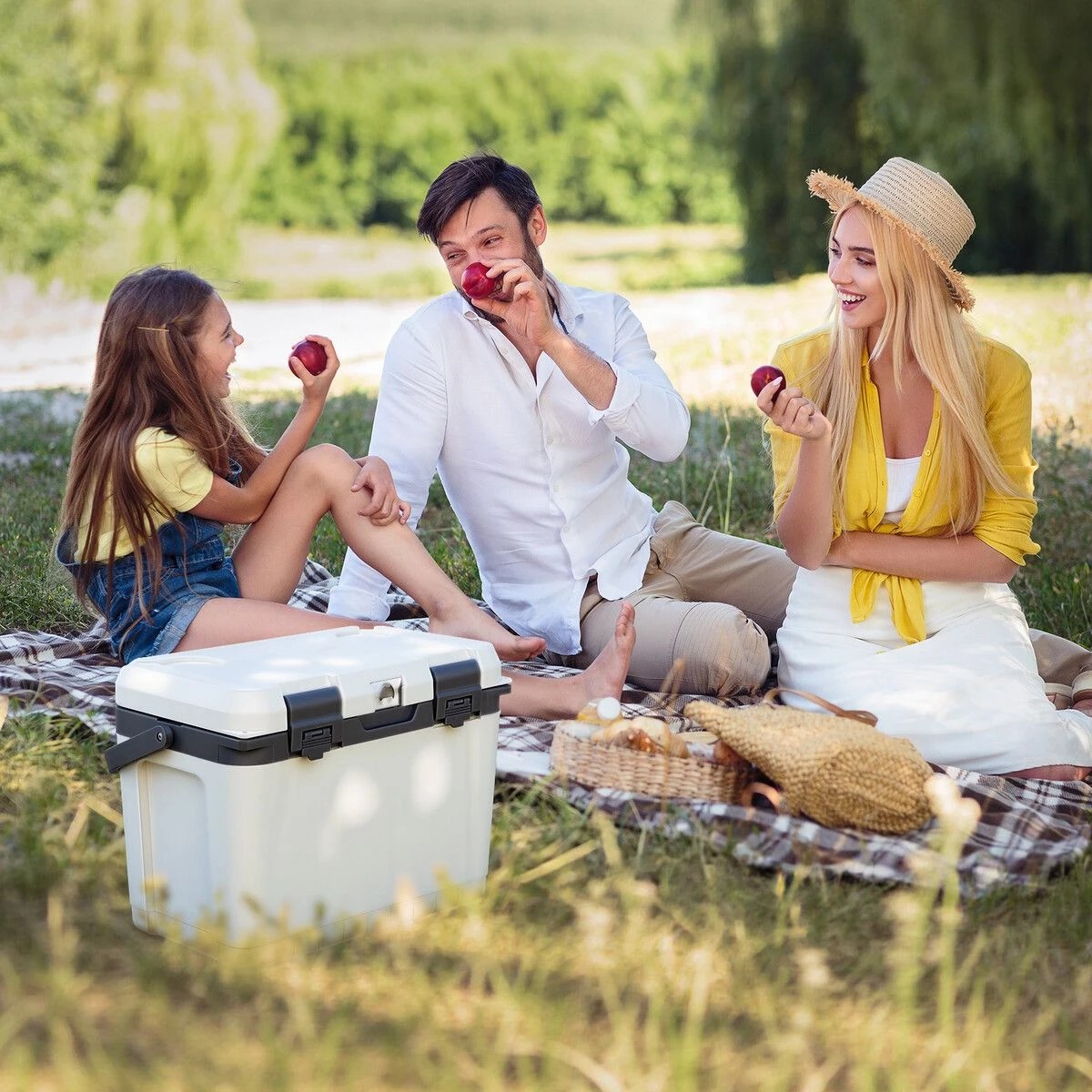 4 AUSWAY 15L Hard Ice Cooler Box Chest Portable Insulated Lunch Coolbox, 4 of 7