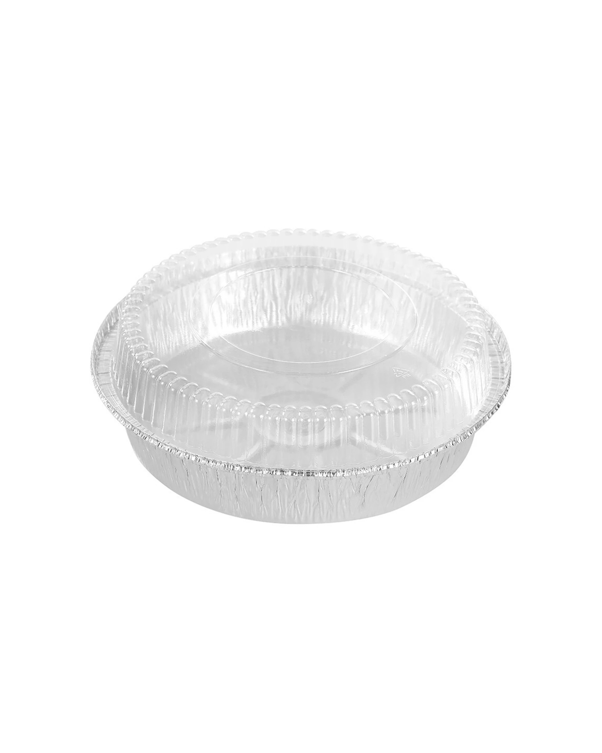 2 Lemon & Lime 4x 8PC Baking Foil Tray Round With Plastic Lid 23x4.5cm - Silver, 2 of 6