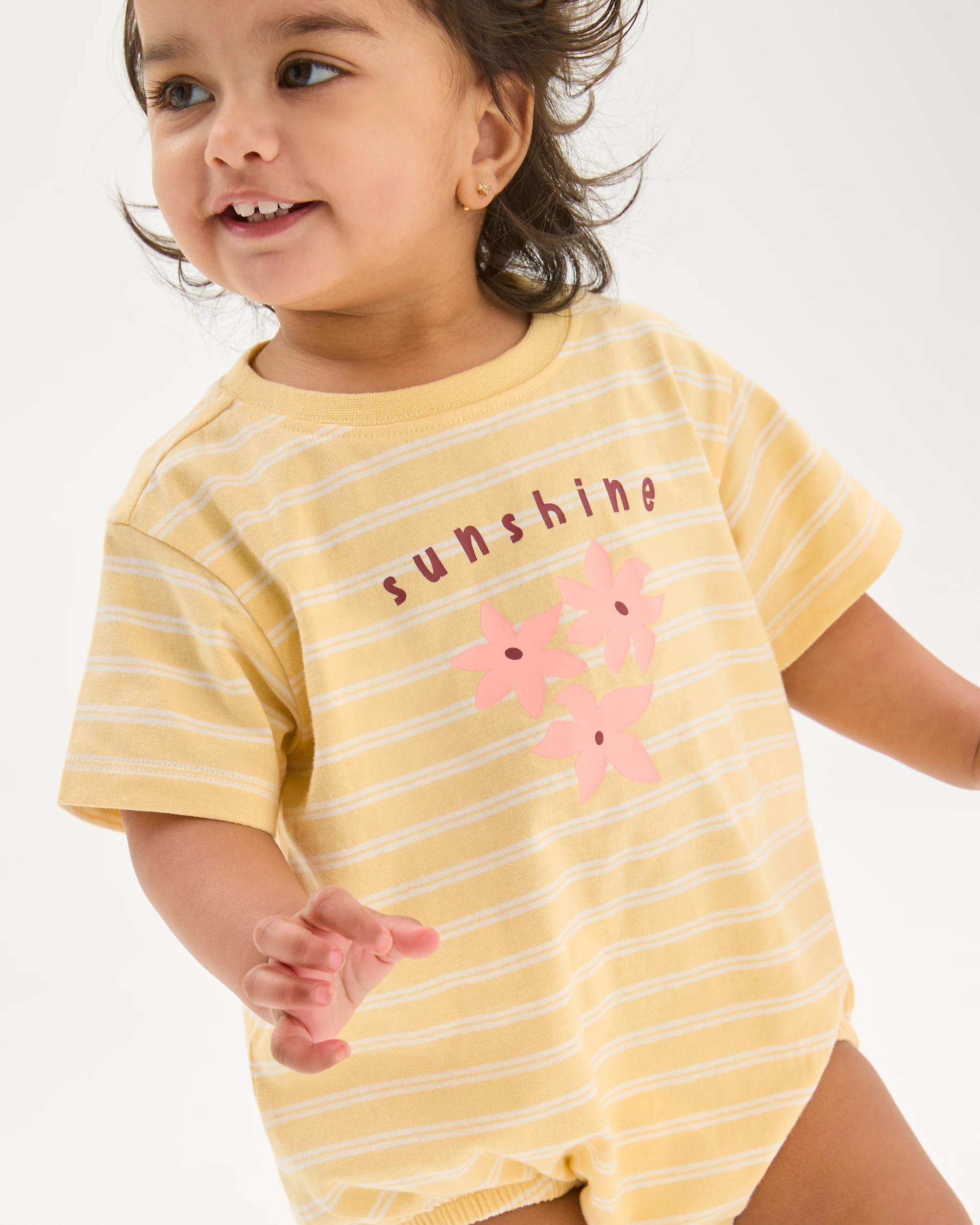 2 Target Baby Organic Cotton Short Sleeve Bubble Bodysuit SUNSHINE YELLOW, 2 of 5