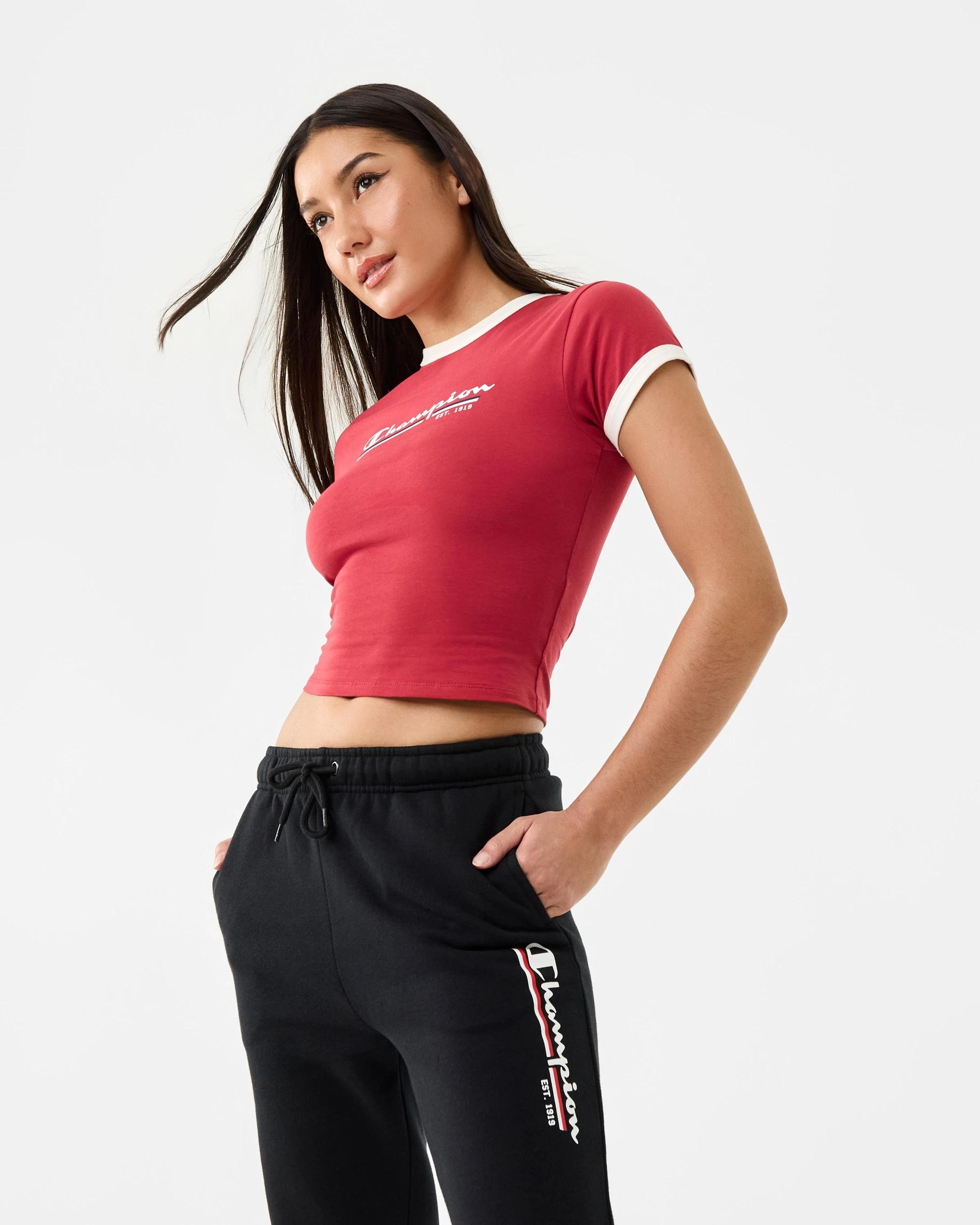 8 Champion Womens Slim Leg Trackpants Black, 8 of 8