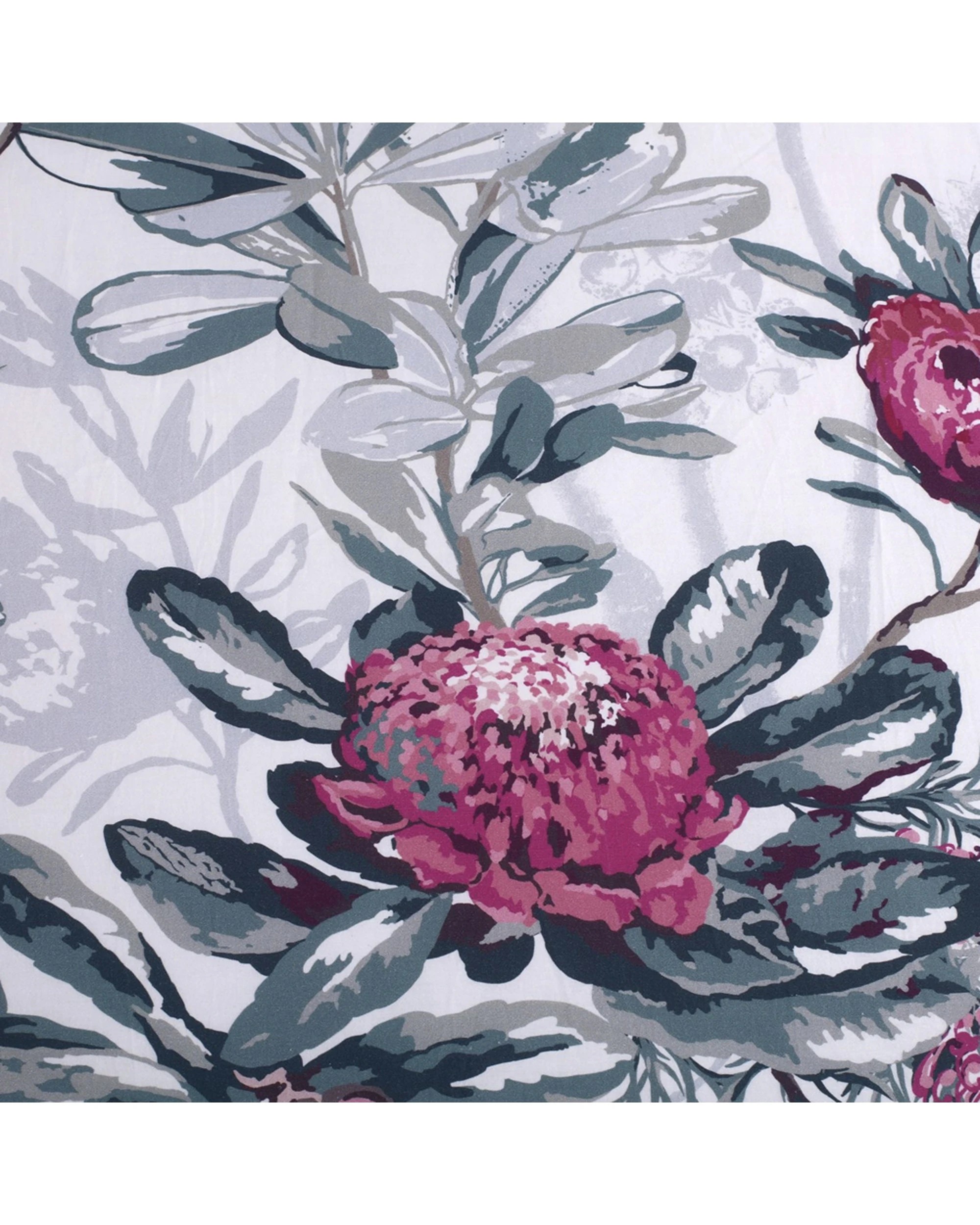 4 Onkaparinga Printed Cotton Quilt Cover Set w/Pillowcases Waratah - Pattern, 4 of 4