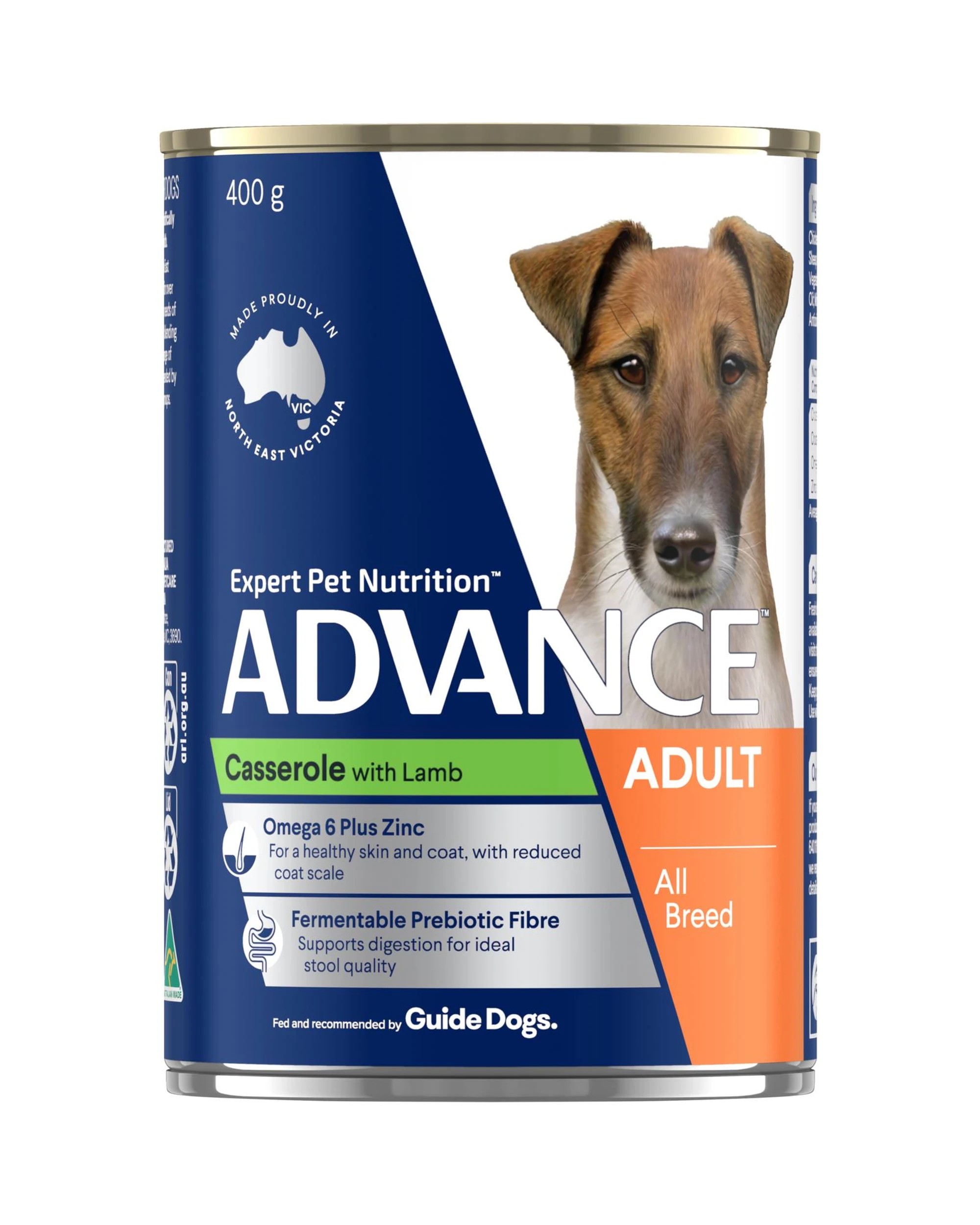 2 Advance Adult All Breed Wet Dog Food Casserole w/ Lamb 12 x 400g, 2 of 3