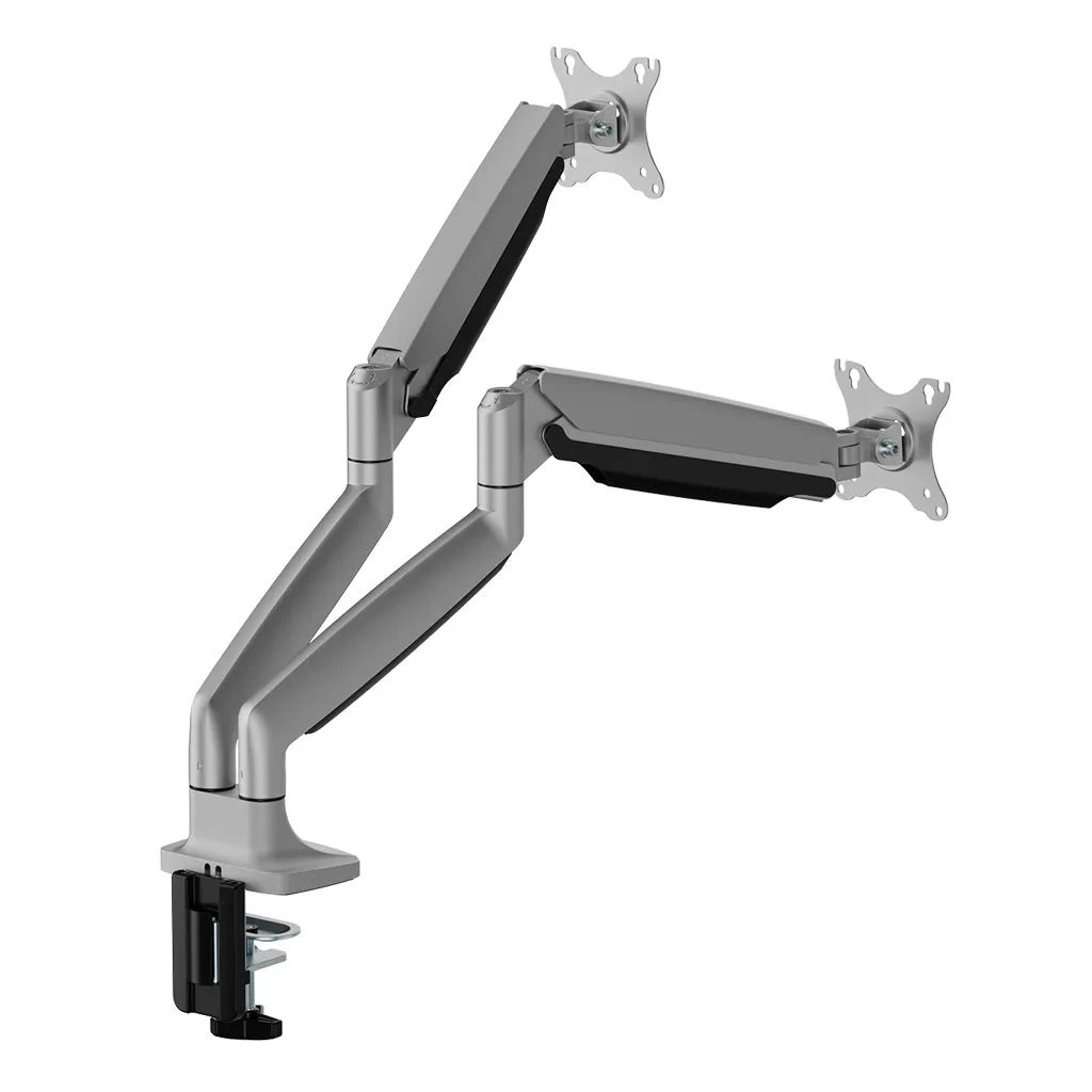 2 Brateck Dual Monitor Arm 17"-35" Heavy Duty Gas Spring w/ USB - Silver, 2 of 4
