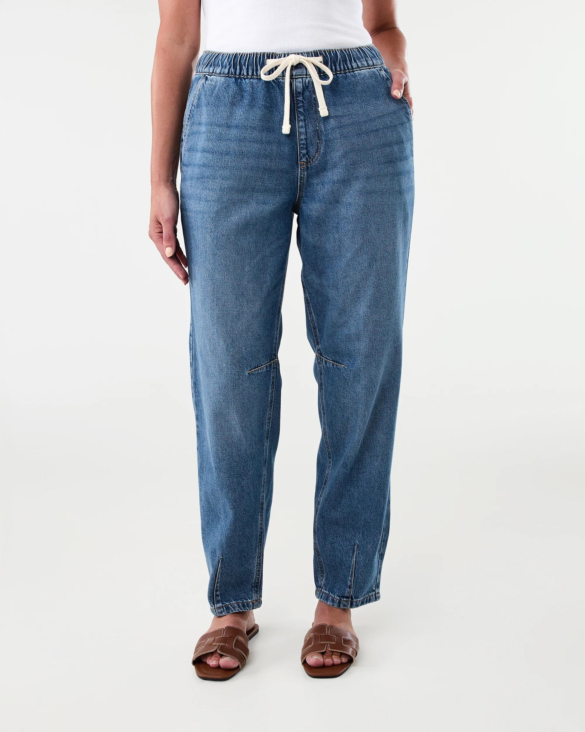 1 Relaxed Barrel Jeans Dark Wash, 1 of 8