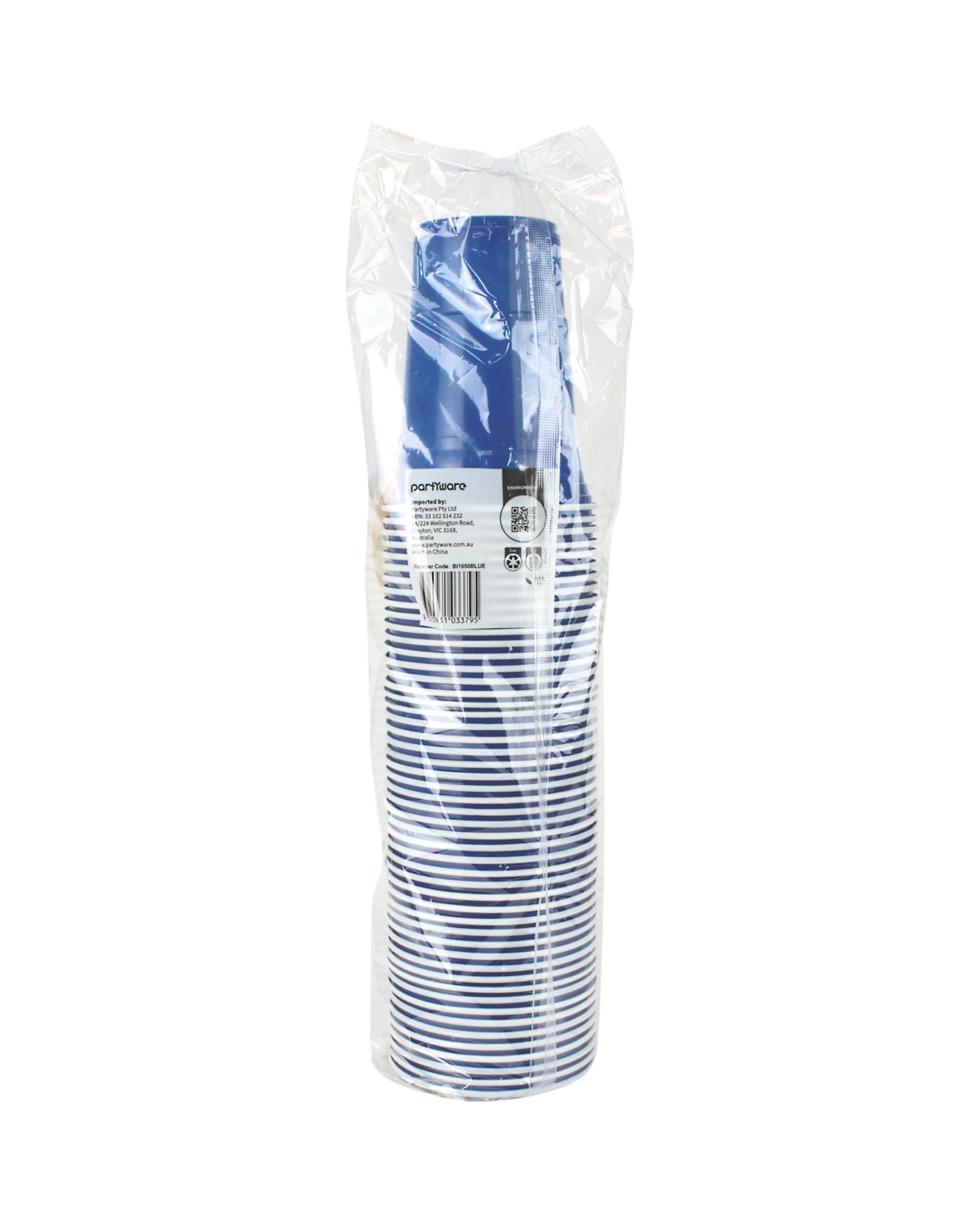 3 Partyware Everyday Party Royal Blue American Cups 450ml Pack of 50 - Blue, 3 of 3