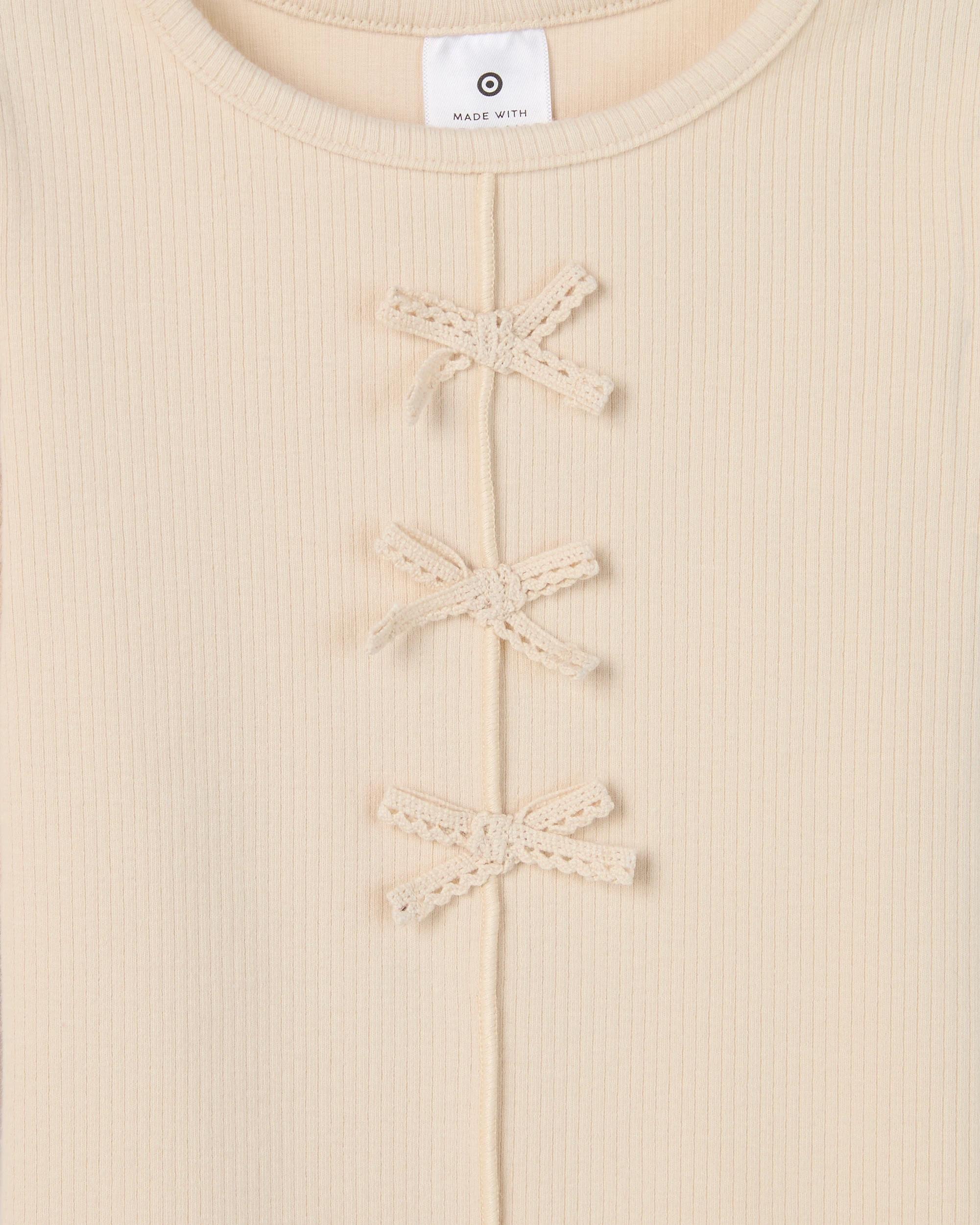 2 Target Baby Baby Organic Cotton Rib Bow Front T-Shirt WHITECAP GREY, 2 of 2