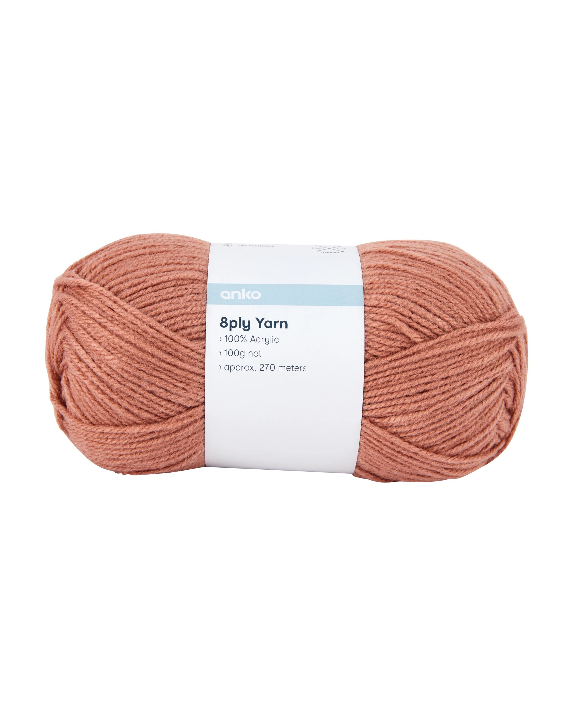 1 8 Ply Acrylic Yarn 100g – Clay, 1 of 3