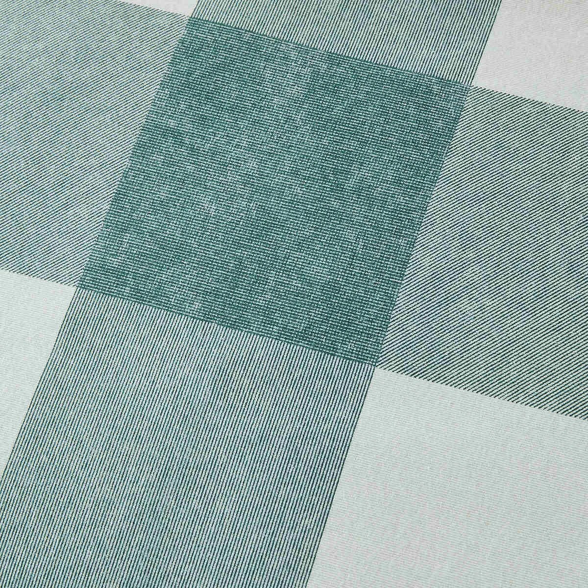 5 Check Flannelette Cotton Reversible Quilt Cover Set - Double Bed, Green, 5 of 7