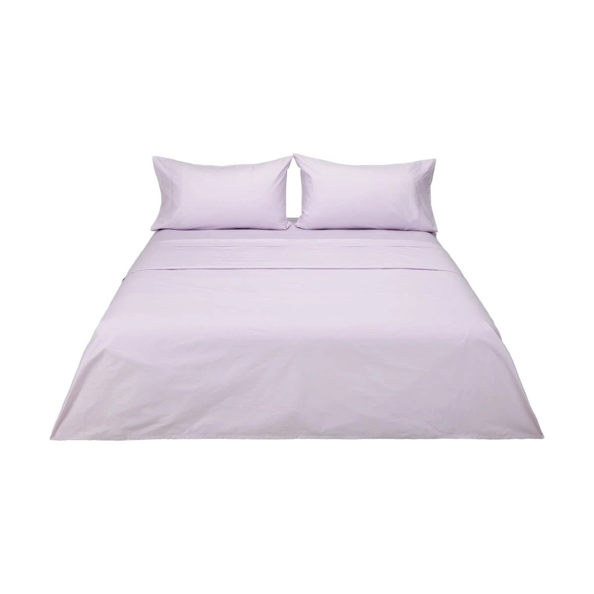 6 250 Thread Count Cotton Rich Sheet Set - Double Bed, Lilac, 6 of 6