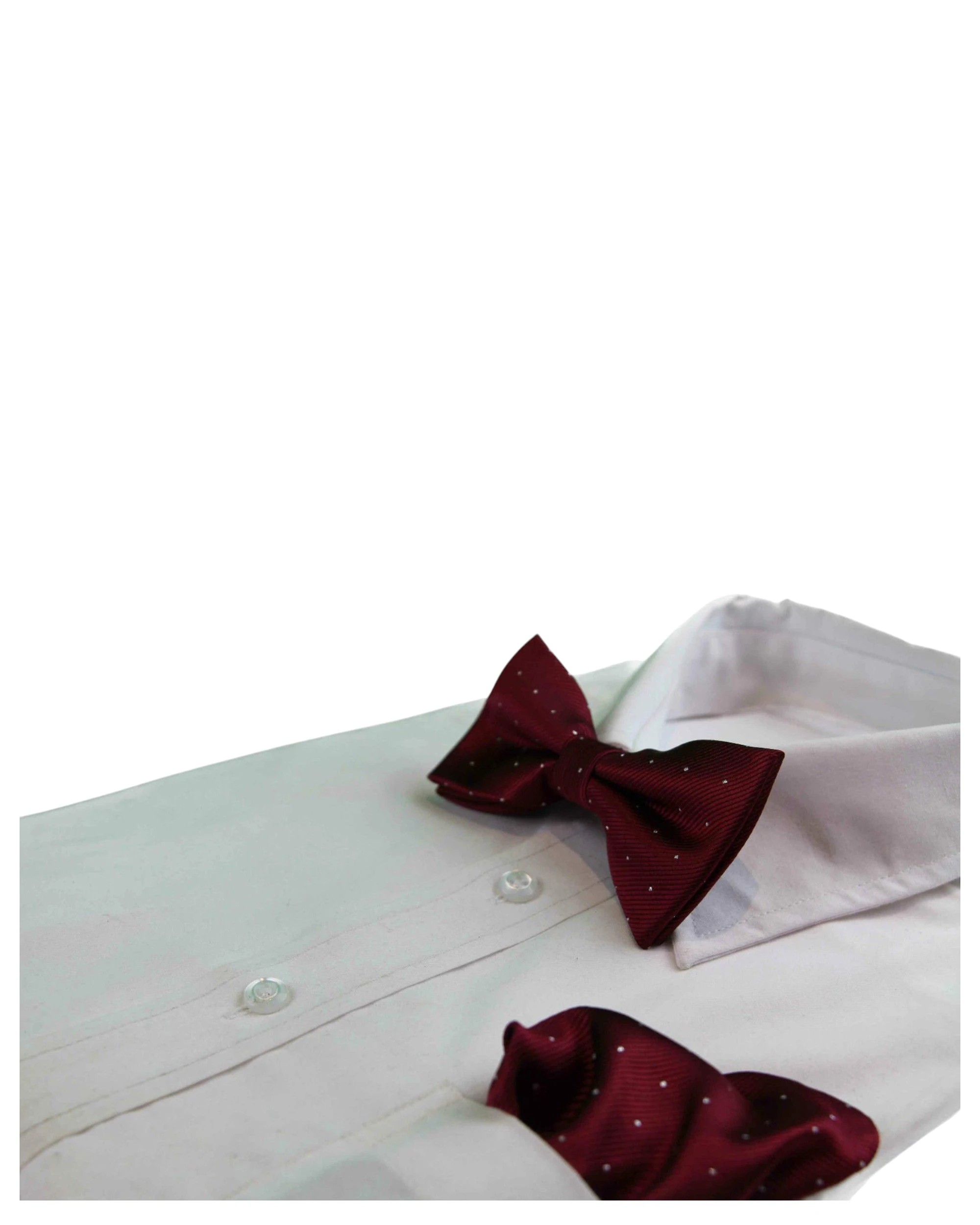 5 Zasel Mens Maroon With Silver Stars Matching Bow Tie & Pocket Square Set - Multi, 5 of 5