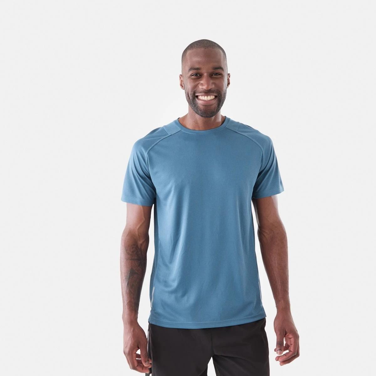 1 Active Mens Performance T-shirt Blu Wwood, 1 of 7