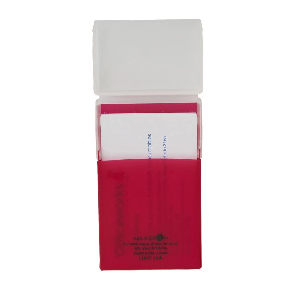3 Aqua Drops Business Card Case 50 Capacity Red, 3 of 4