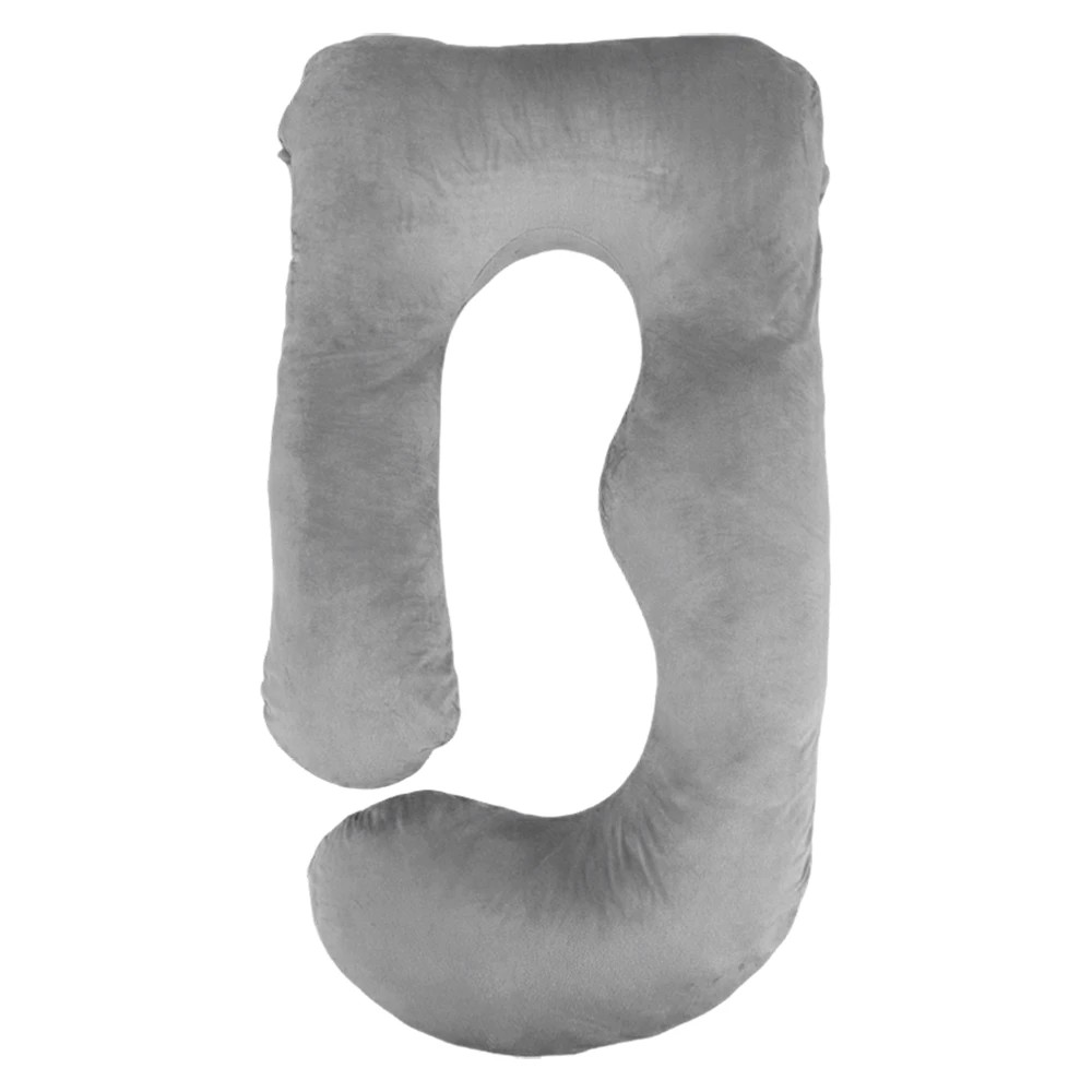 1 PlayPals Pregnancy Pillow U-shaped Maternity Sleeping Body Support 125cm - Grey, 1 of 3