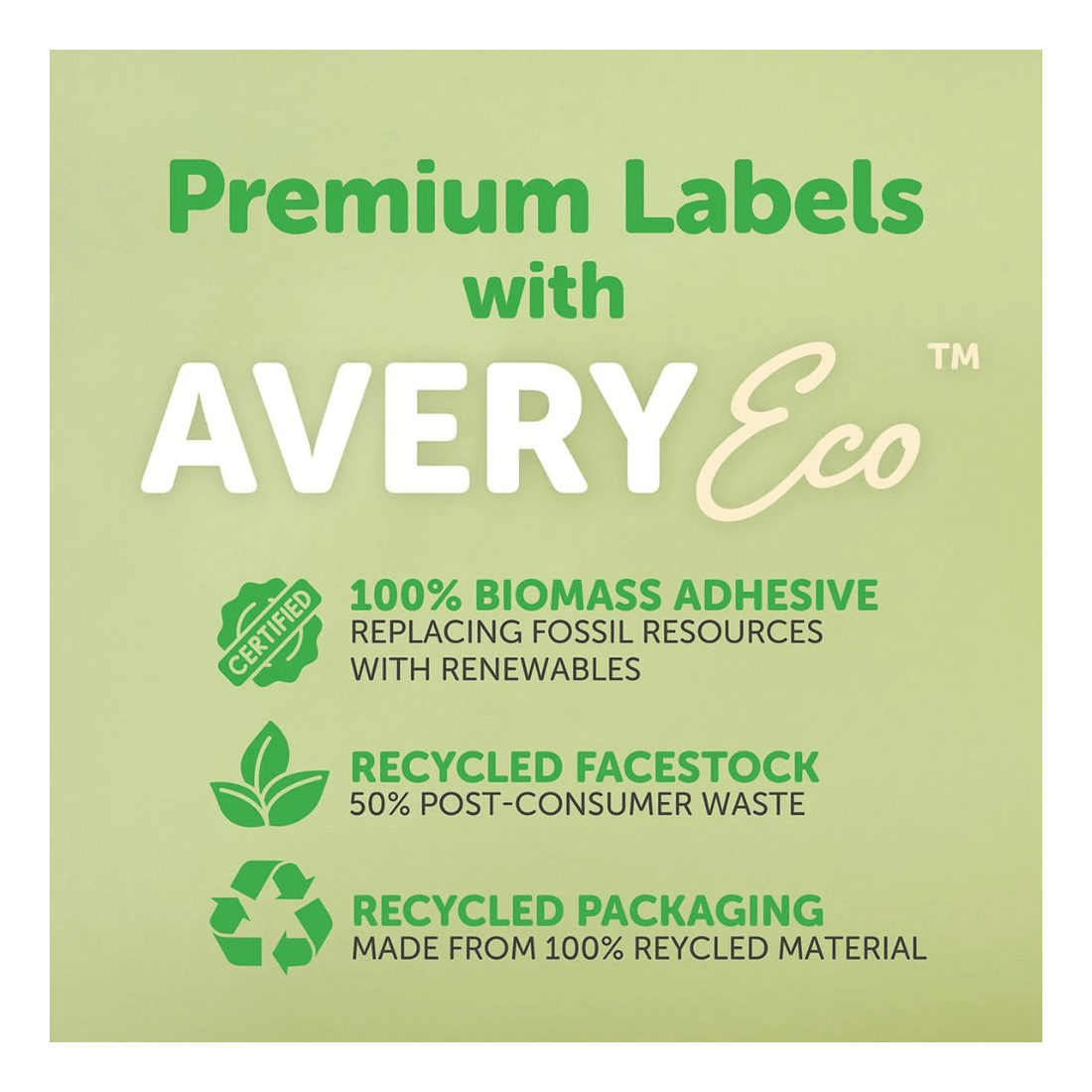 4 Avery Premium Whte Address Labels AveryEco 18UP 100sh 64x47mm, 4 of 10