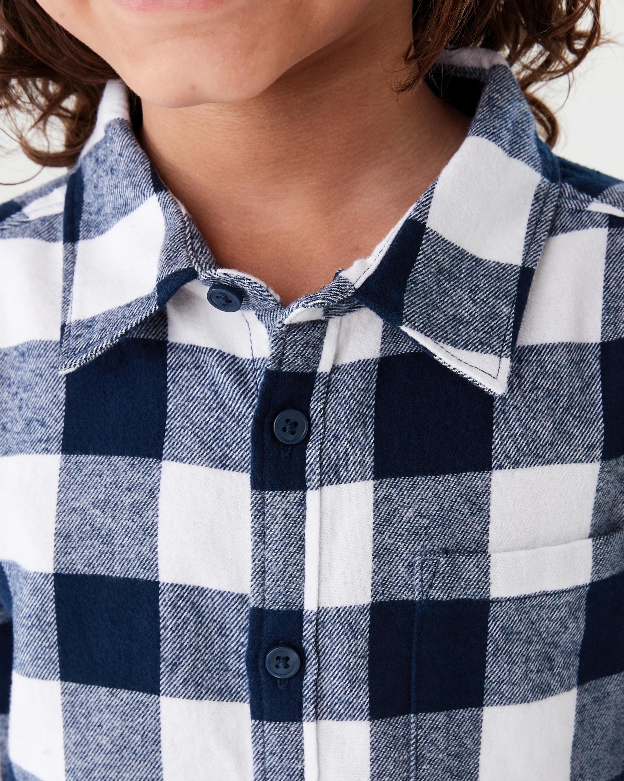 4 Yarn Dye Flannel Shirt Nvy Check, 4 of 9