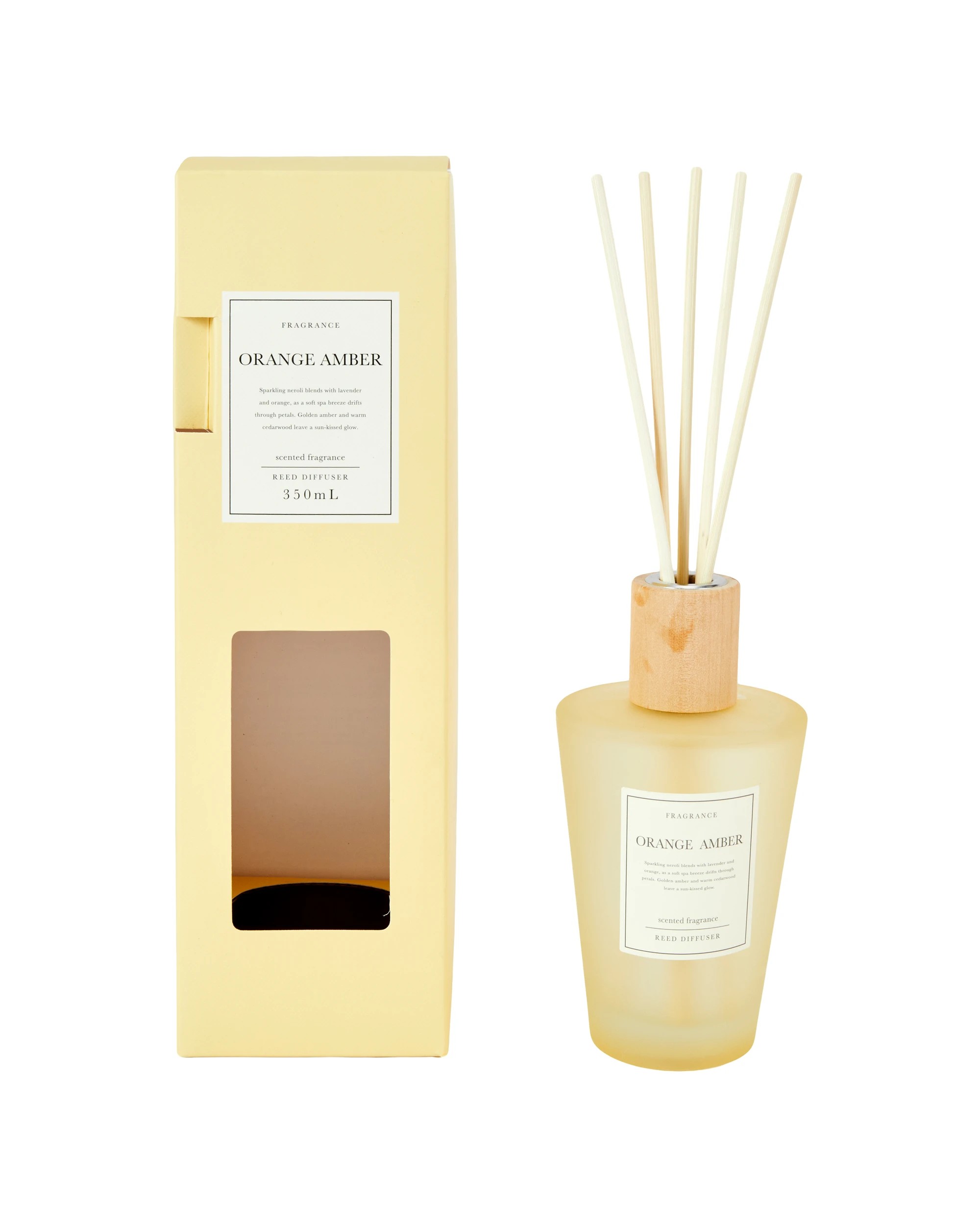 1 XL Frosted Orange Amber Reed Diffuser 350ml, 1 of 6