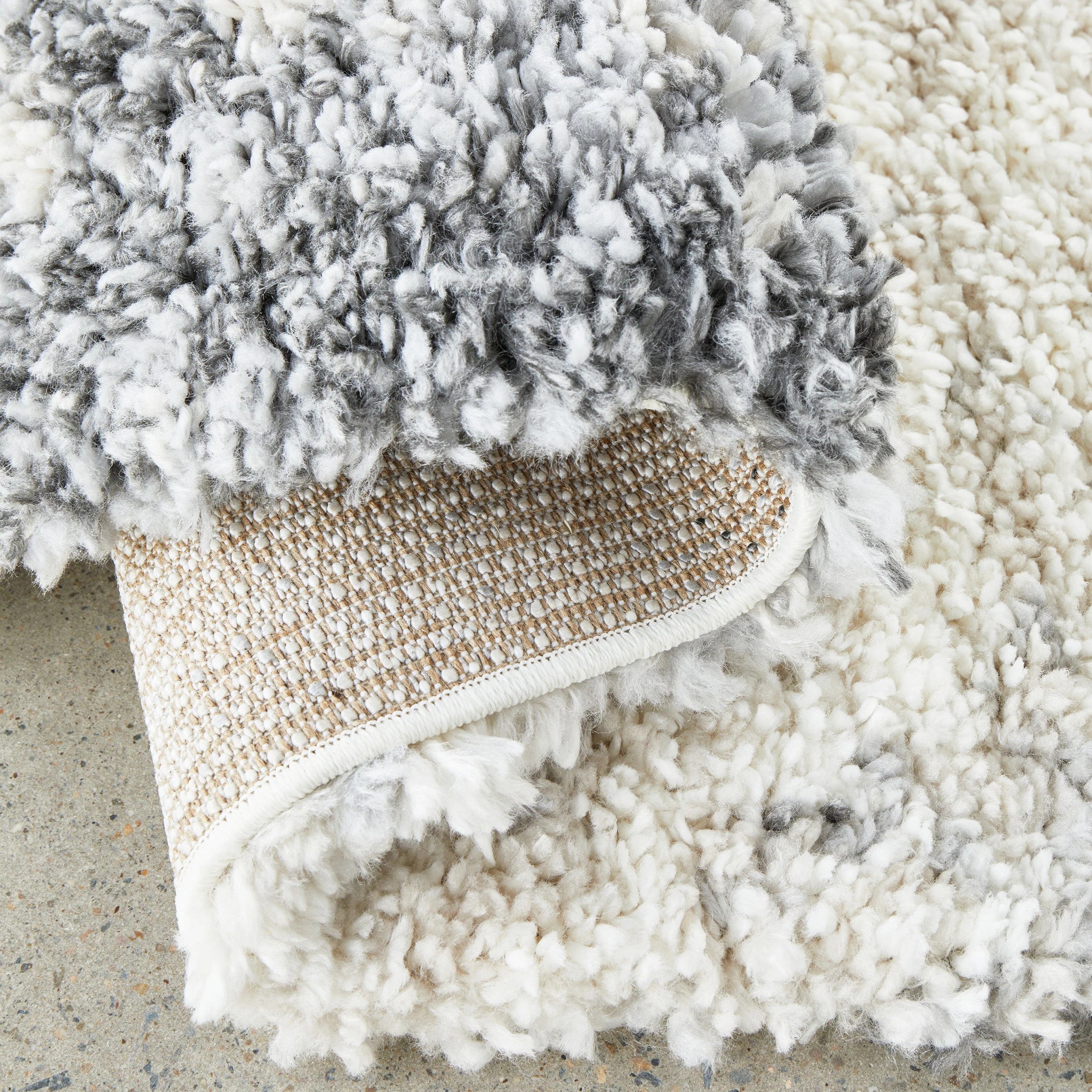 6 Common Ground Rugs Nocturne 230x160cm - Medium Shag Rug - White, 6 of 6