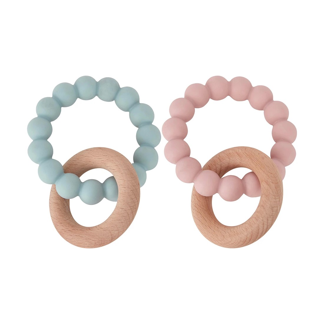 2 Wooden & Silicone Teether - Assorted, 2 of 6