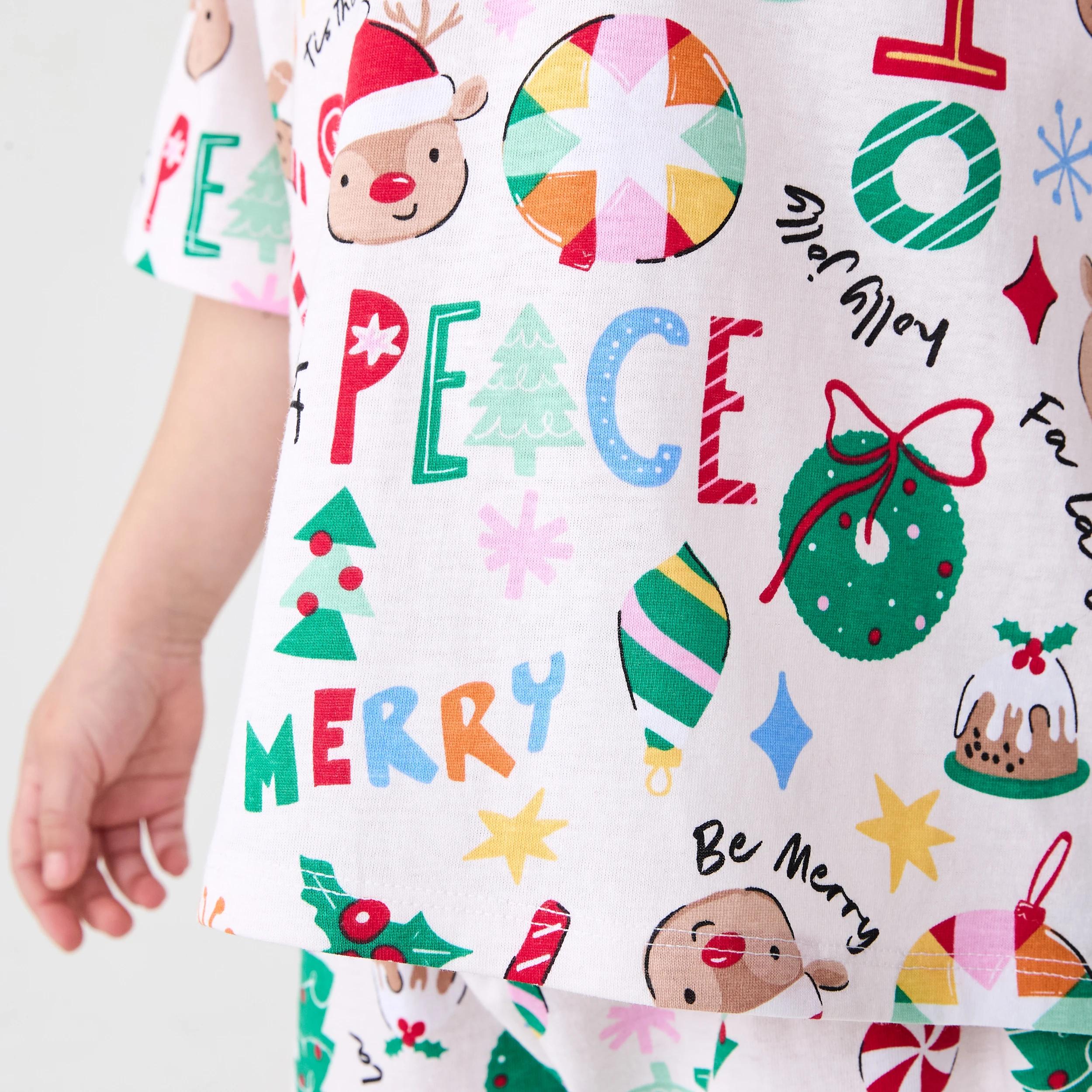 5 Christmas All Over Print Family Matching Pyjama Set Xmas White, 5 of 8