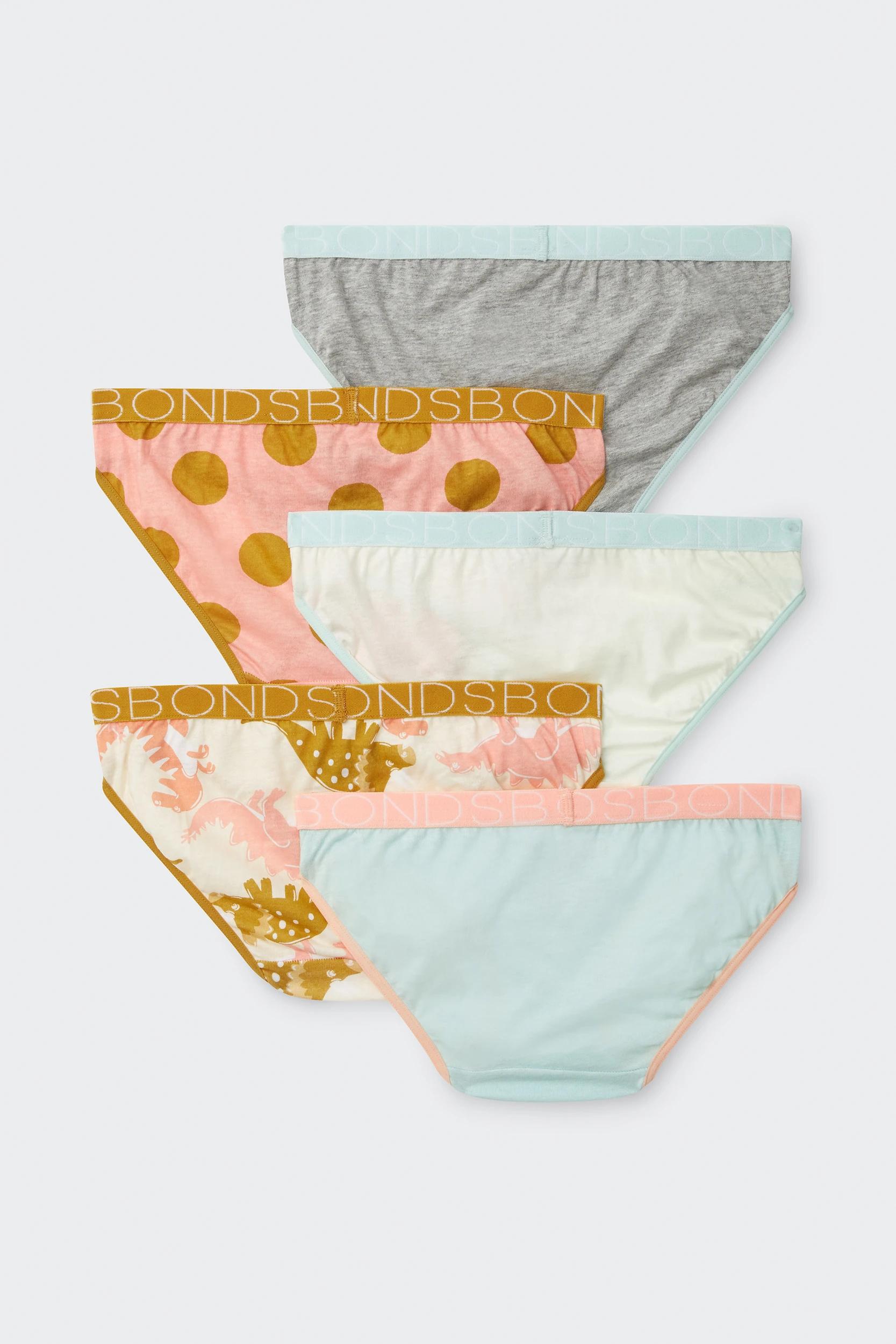 2 Bonds 5 Pack Girls Bikini Briefs SLEEPY DINOSAUR, 2 of 4