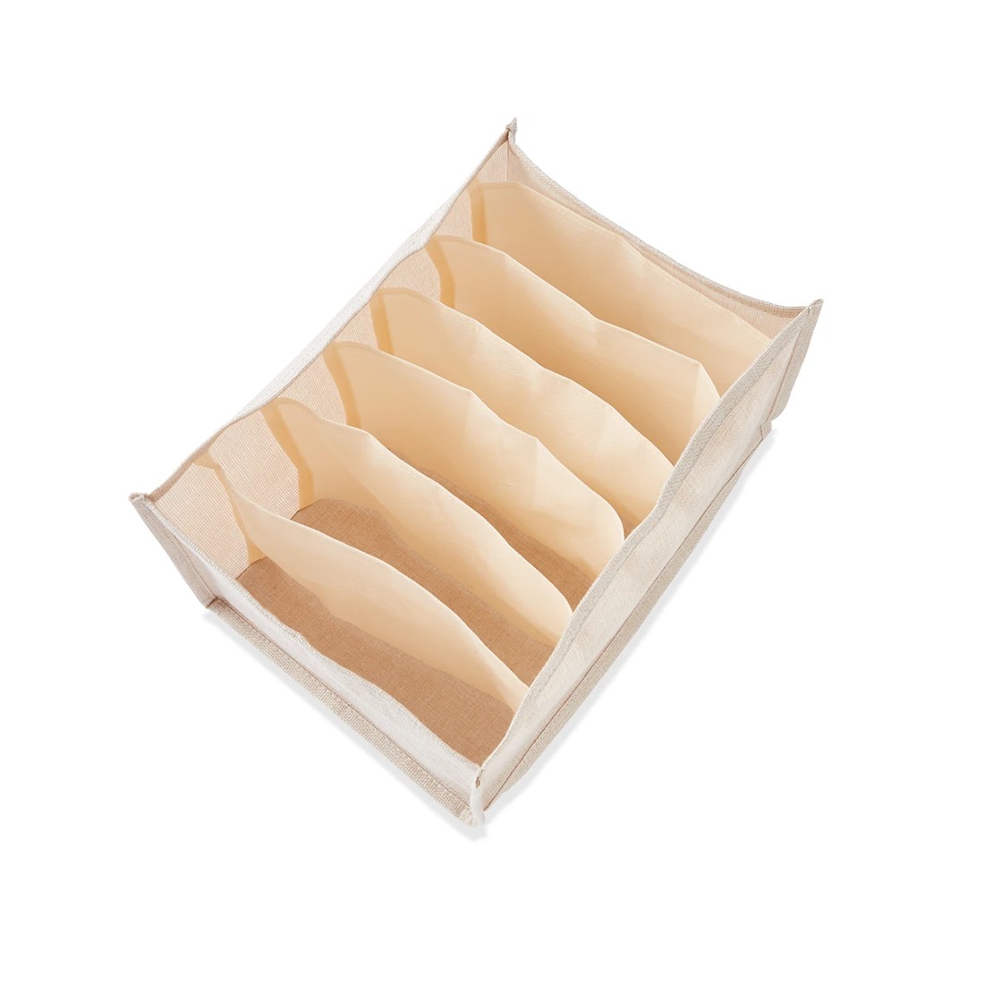 4 Linen Look Organiser - Wide, Beige, 4 of 9