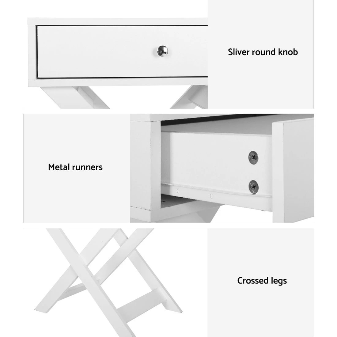 7 Artiss Bedside Table with Drawer
 - white, 7 of 7