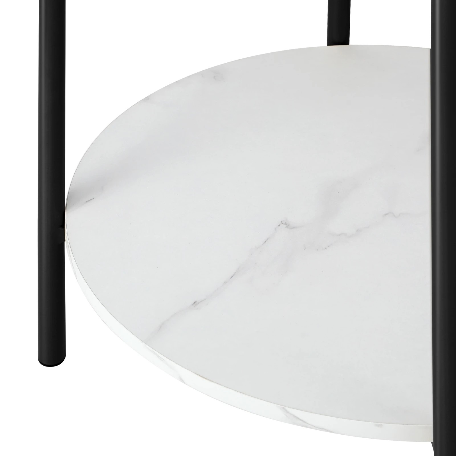 9 Oikiture Side End Table Coffee Sofa Bedside Nightstand Marble-like Round
 - Multi, 9 of 10
