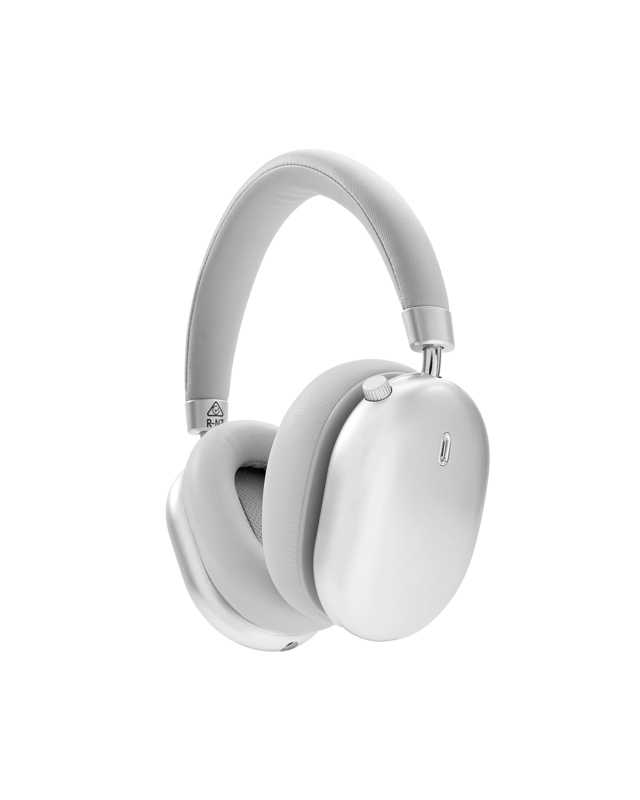 Bluetooth Overear ANC ENC Headphones - Silver 