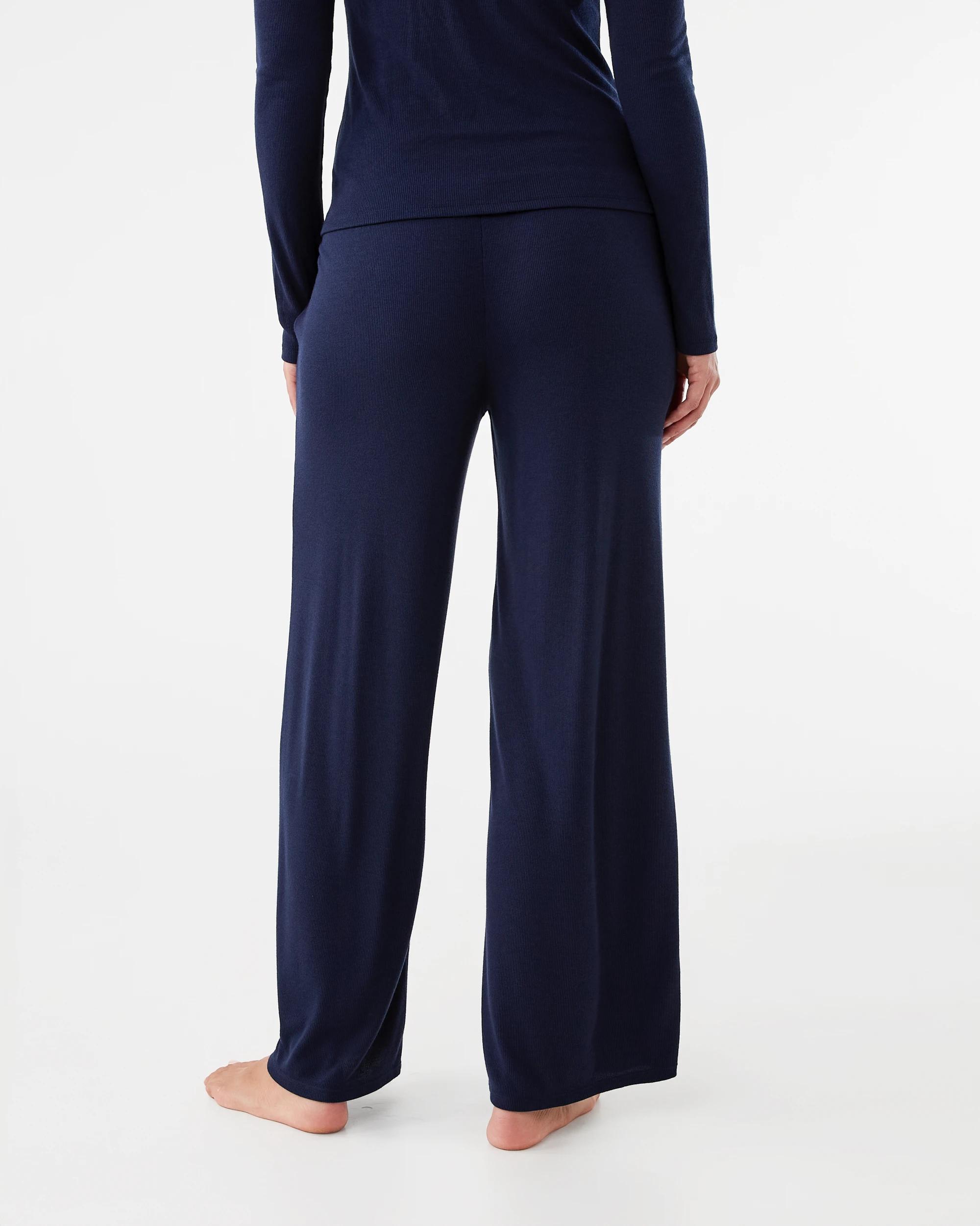 3 Rib Wide Leg Comfort Pants Navy Blaze, 3 of 6