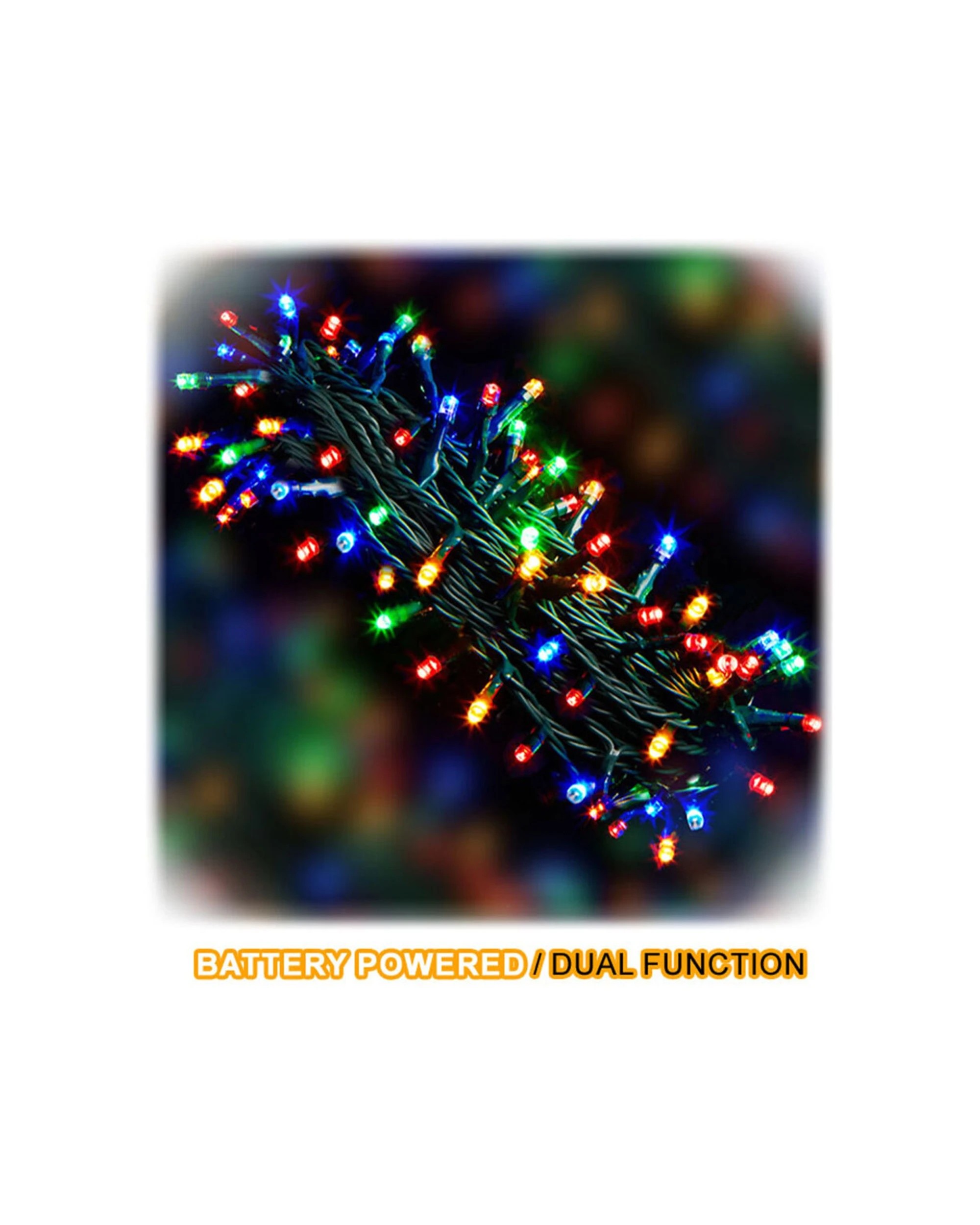 2 Sansai 2x 50 LED Battery Lumini Decorative Christmas String Lights - Multi, 2 of 3