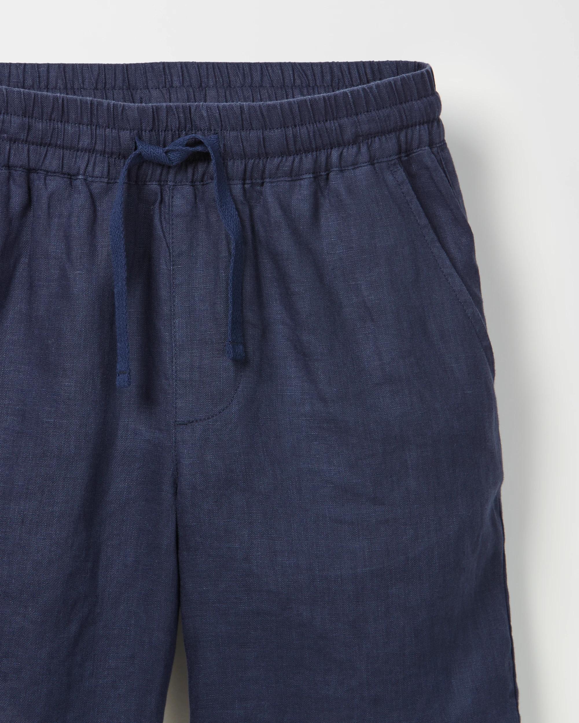 6 Target European Linen Shorts NAVY, 6 of 6